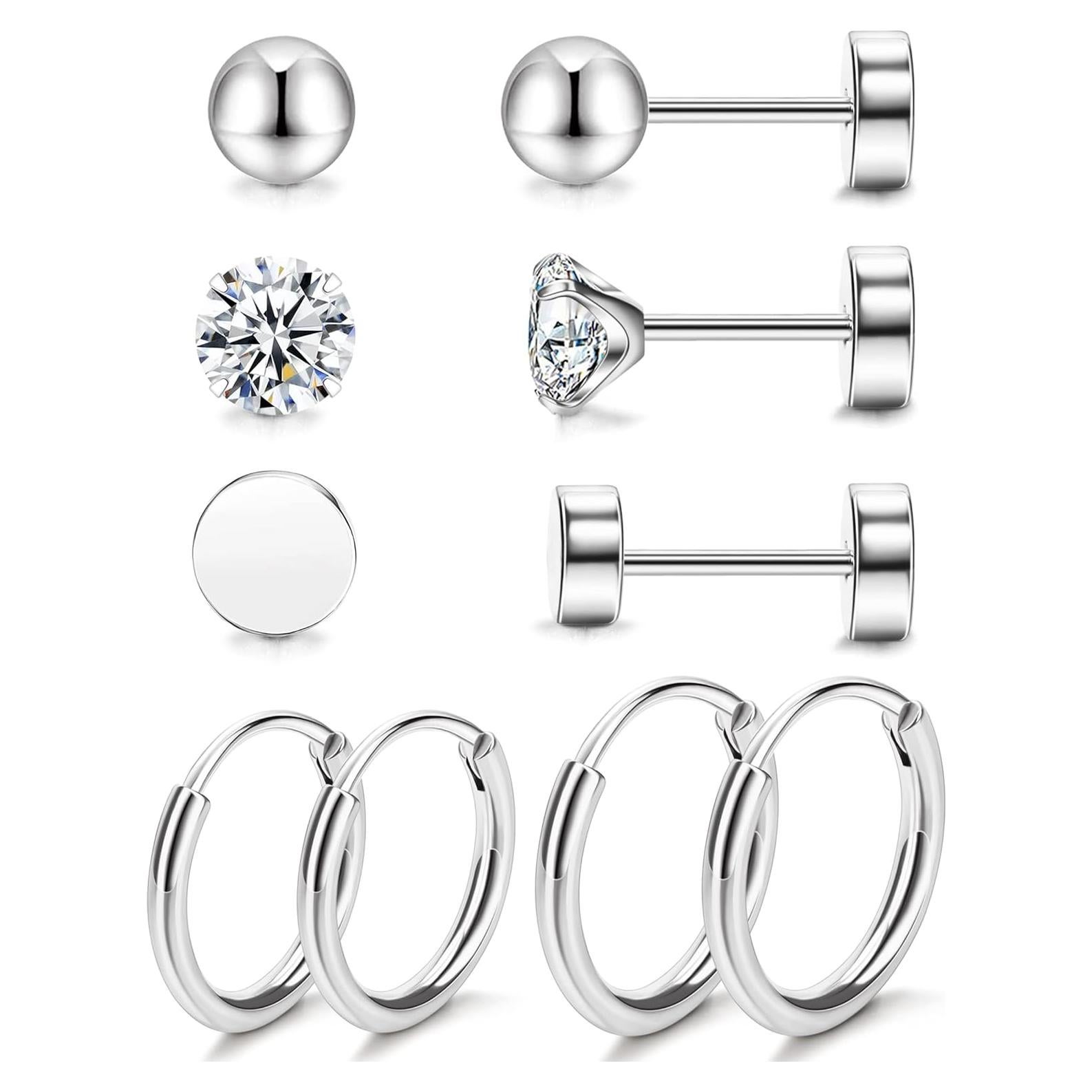 Set de 5 Pares Pendientes de Titanio Staligue para Mujeres