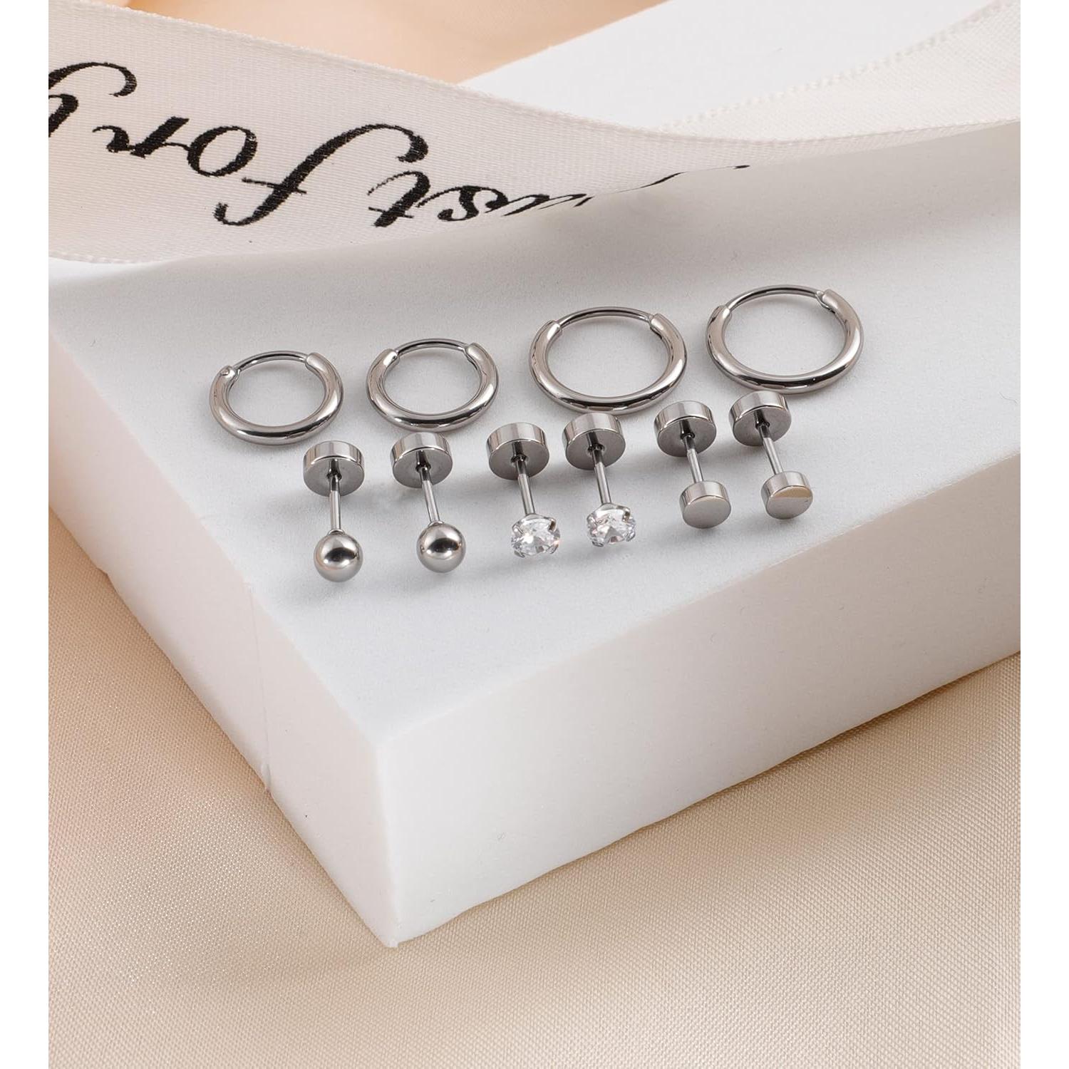 Set de 5 Pares Pendientes de Titanio Staligue para Mujeres