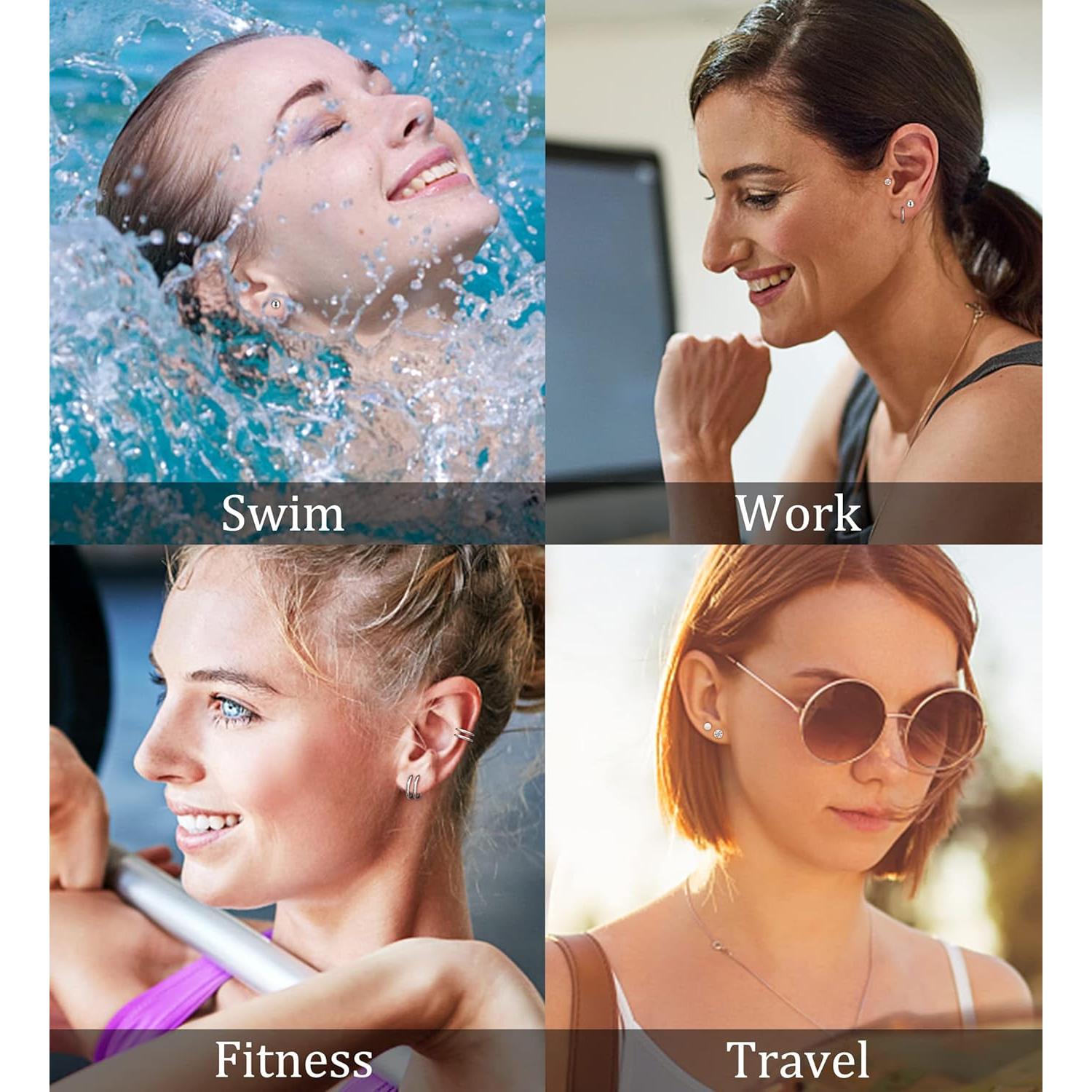 Set de 5 Pares Pendientes de Titanio Staligue para Mujeres