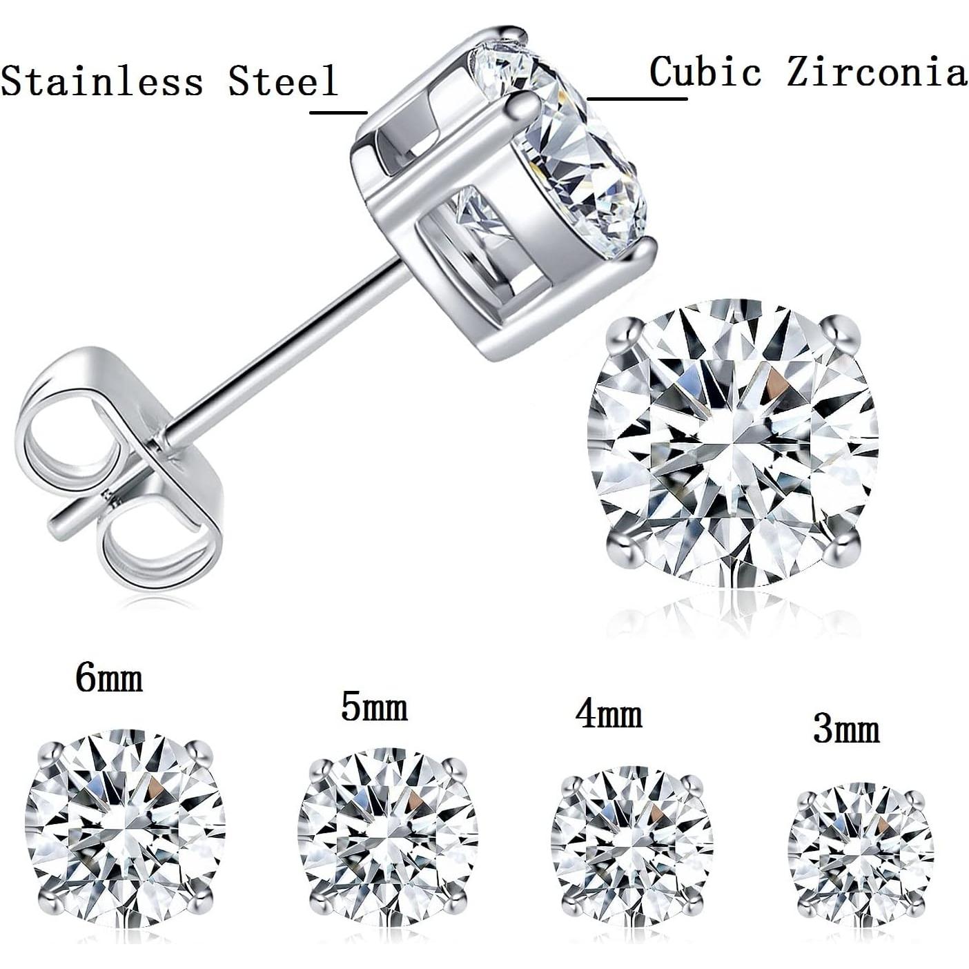 Conjunto de Pendientes Hipoalergénicos MDFUN Titanio 3-6mm