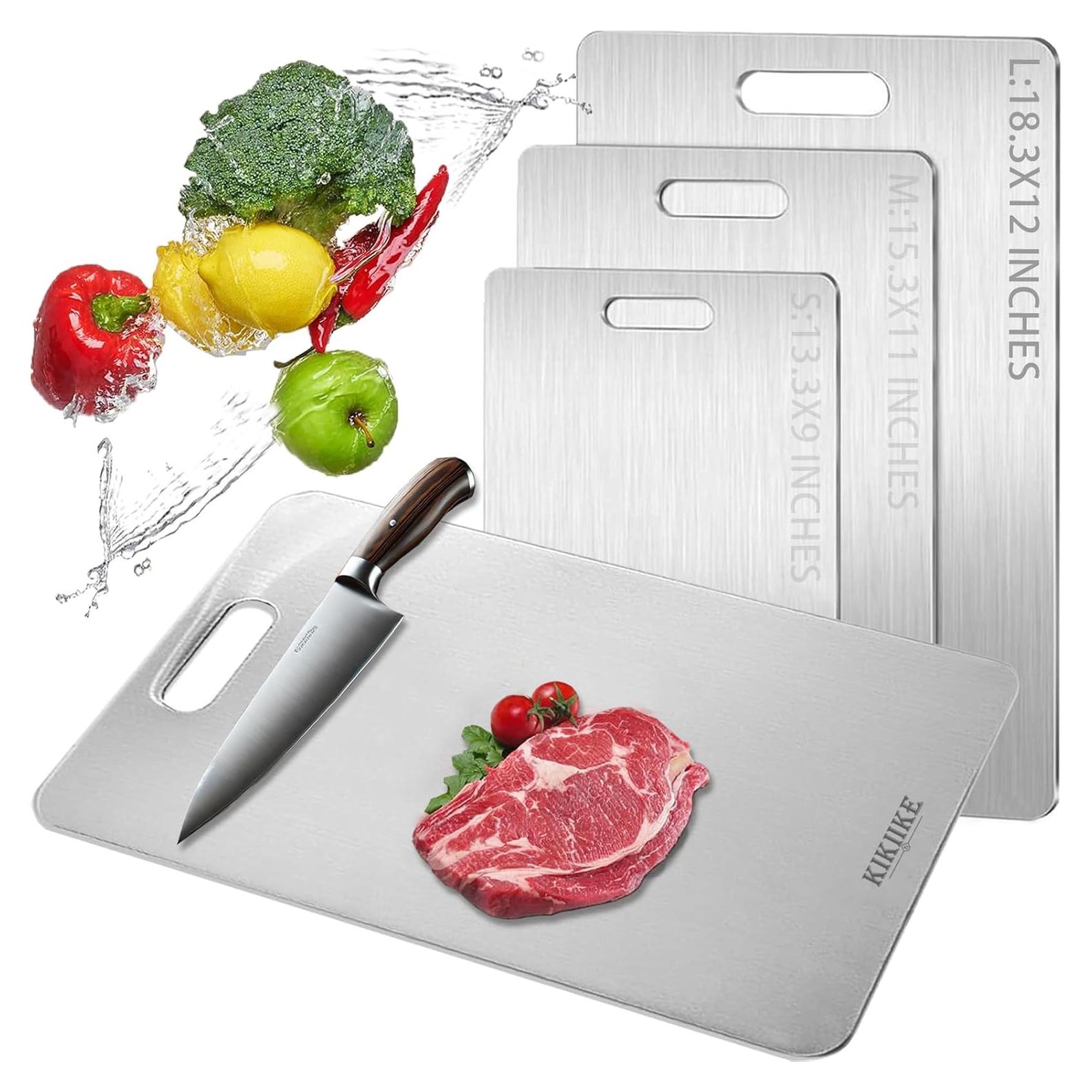 Tabla de Cortar KIKIIKE 2025 Titanio Puro 45.72x30.48cm