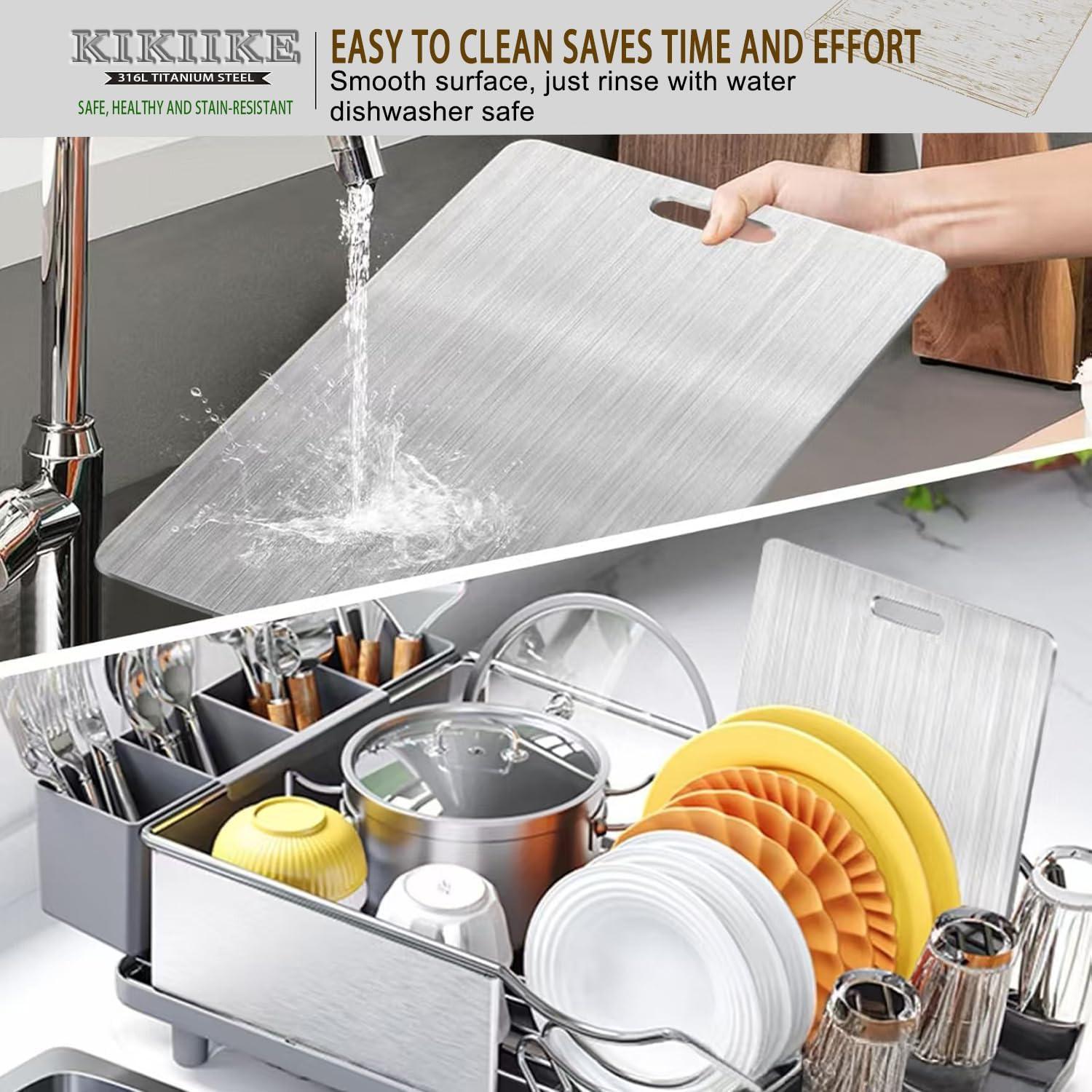 Tabla de Cortar KIKIIKE 2025 Titanio Puro 45.72x30.48cm