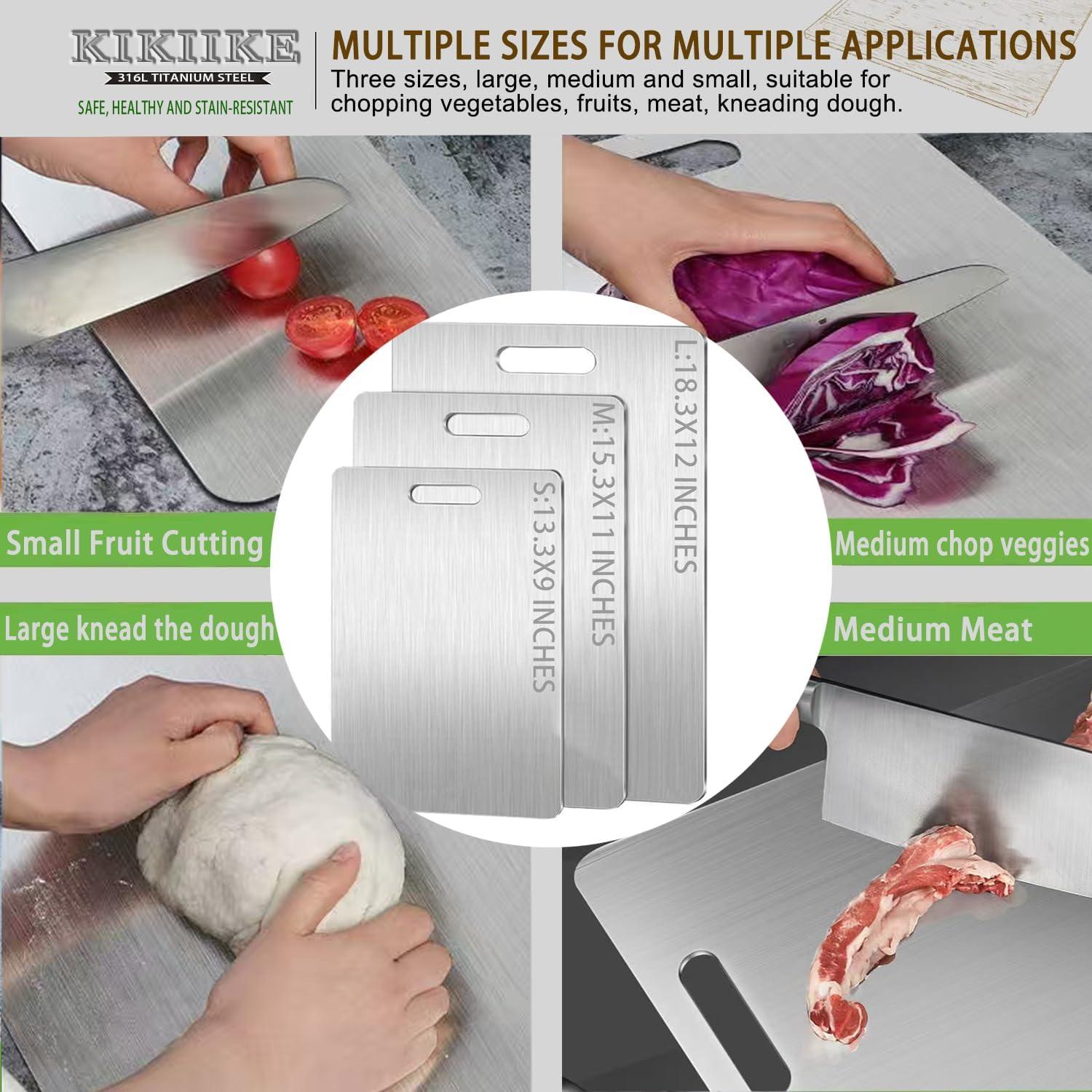 Tabla de Cortar KIKIIKE 2025 Titanio Puro 45.72x30.48cm