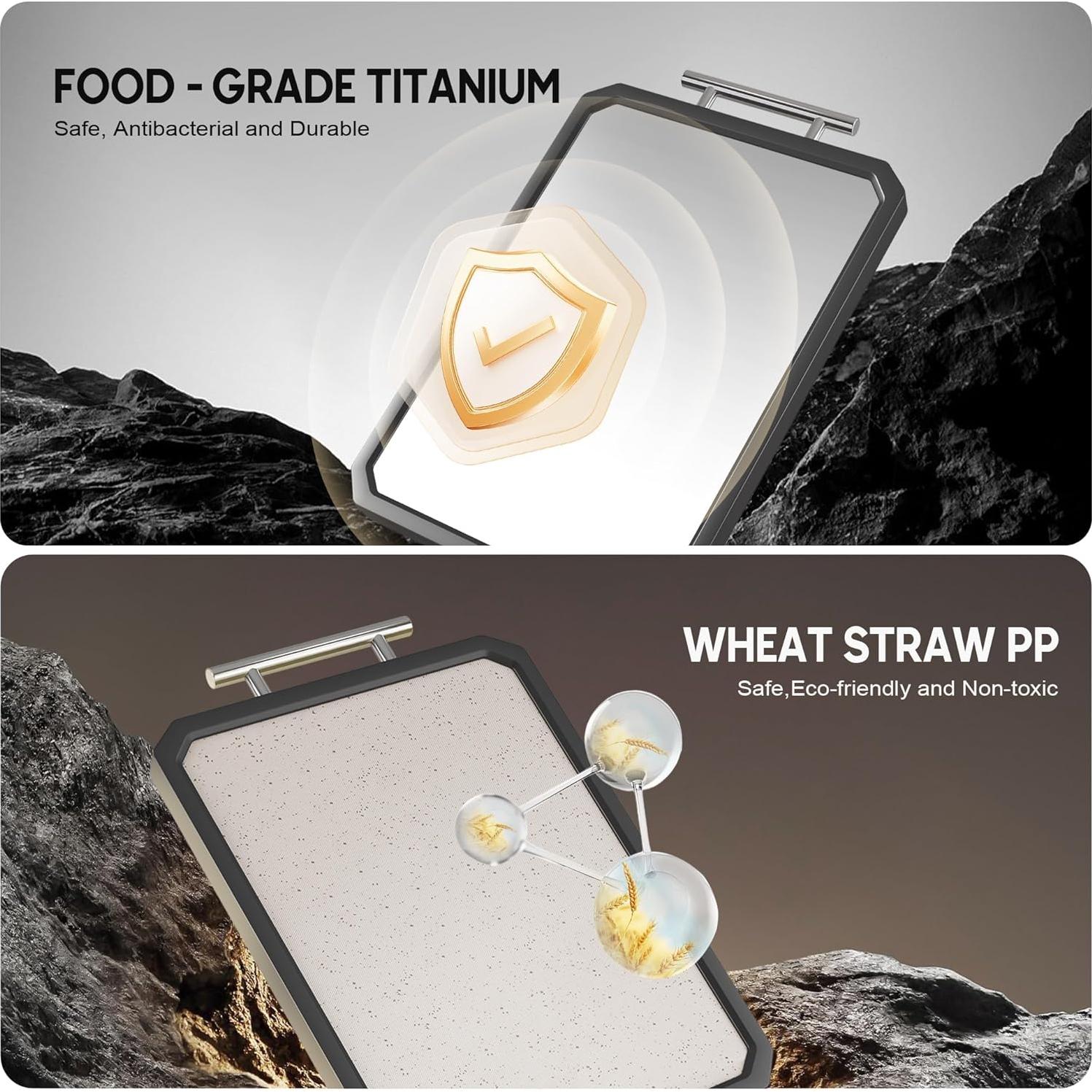 Tabla de Cortar Doble Cara Lozovin 40.64x30.48cm Titanio