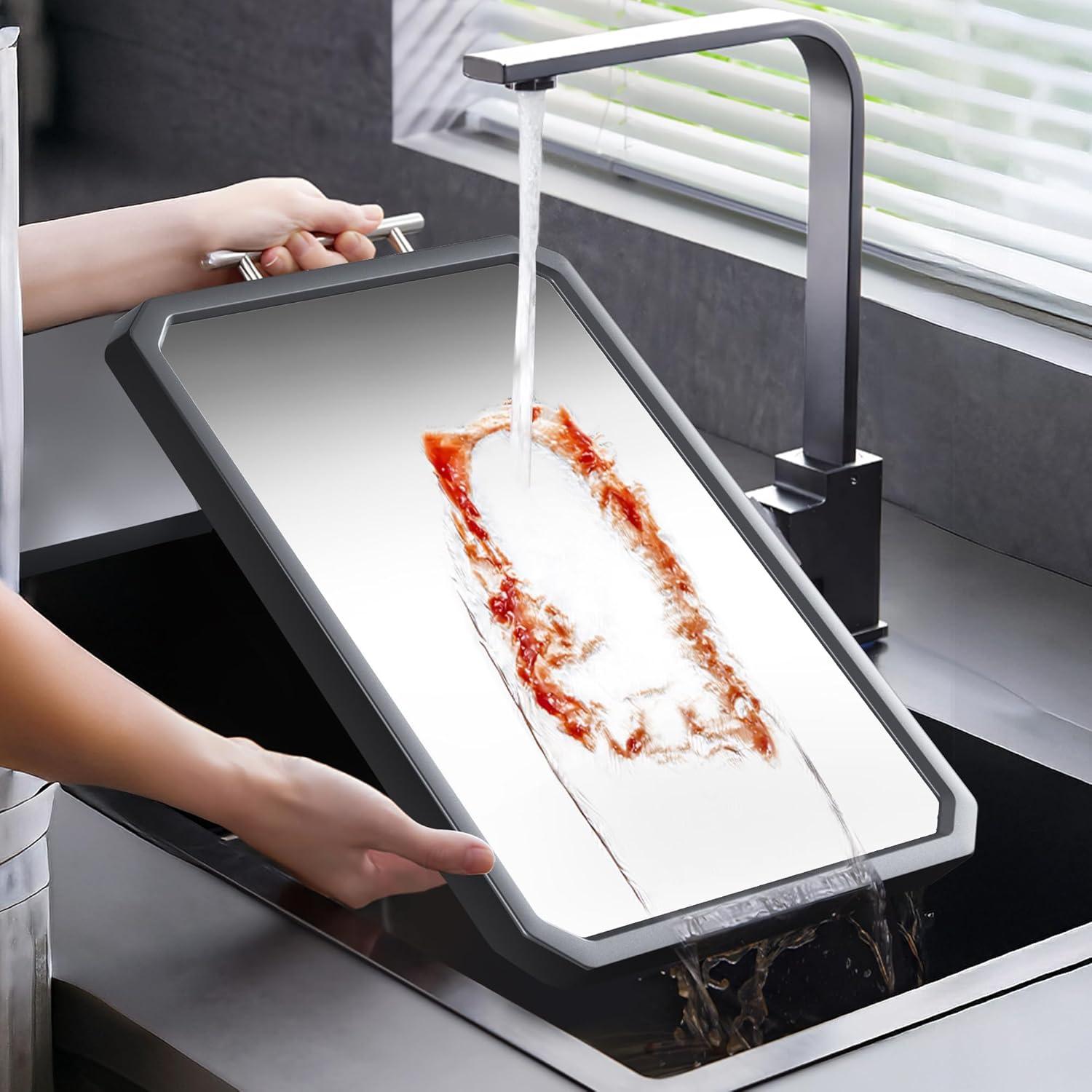 Tabla de Cortar Doble Cara Lozovin 40.64x30.48cm Titanio