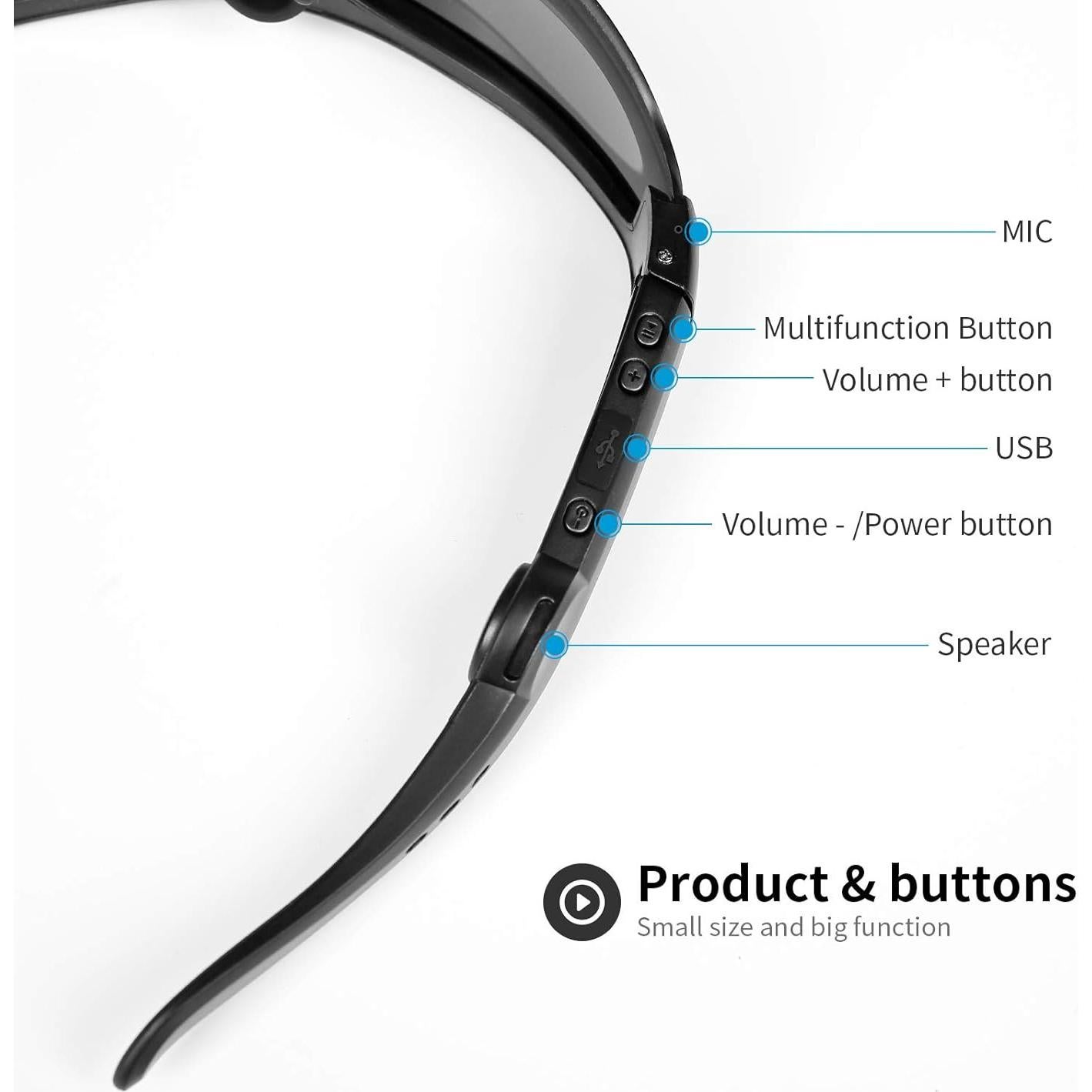Gafas de Seguridad Inteligentes Benjun con Bluetooth 5.0 y Audio Abierto
