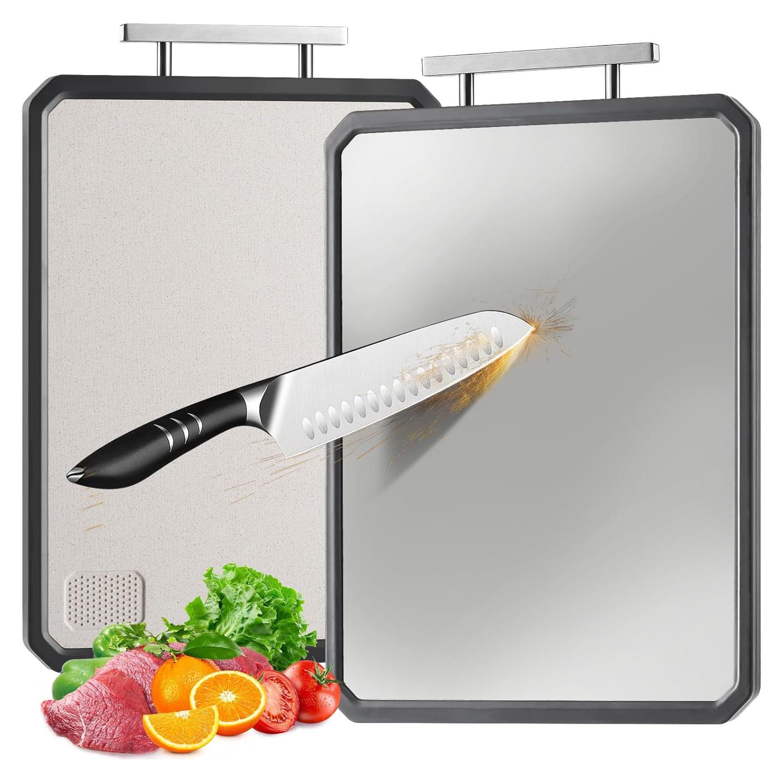 Tabla de Cortar Doble Cara Titanio SOURCEBEAT 41.66x27.94cm