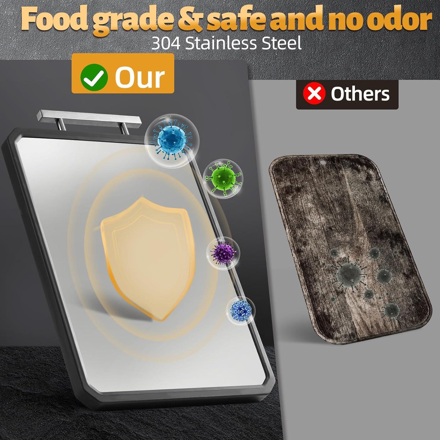 Tabla de Cortar Doble Cara Titanio SOURCEBEAT 41.66x27.94cm