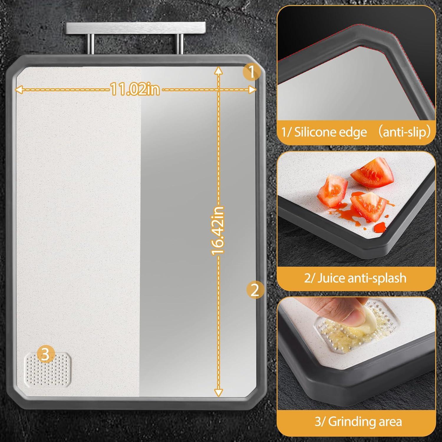 Tabla de Cortar Doble Cara Titanio SOURCEBEAT 41.66x27.94cm