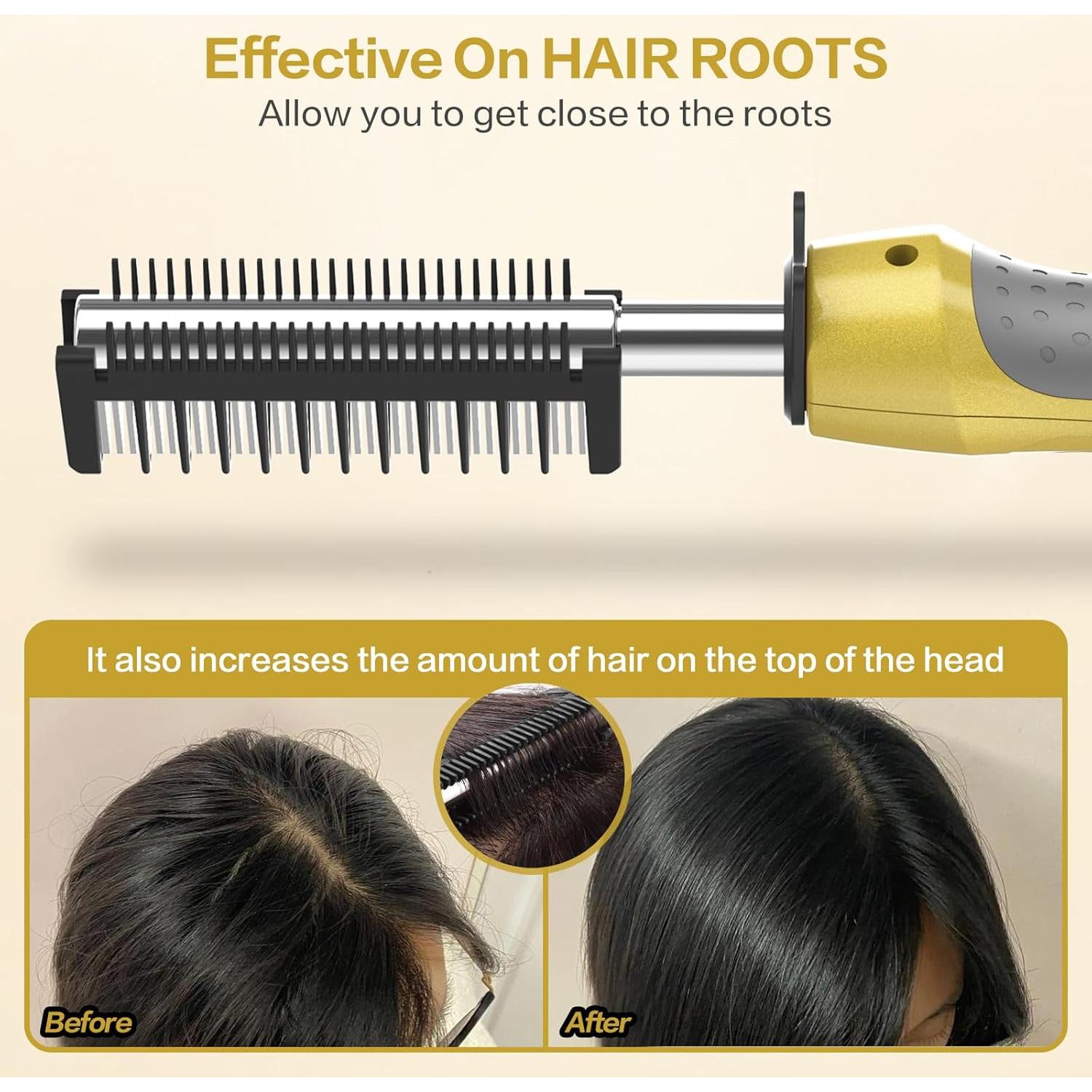 Peine Caliente Eléctrico Titanio DAN 2 en 1 Antideslizante