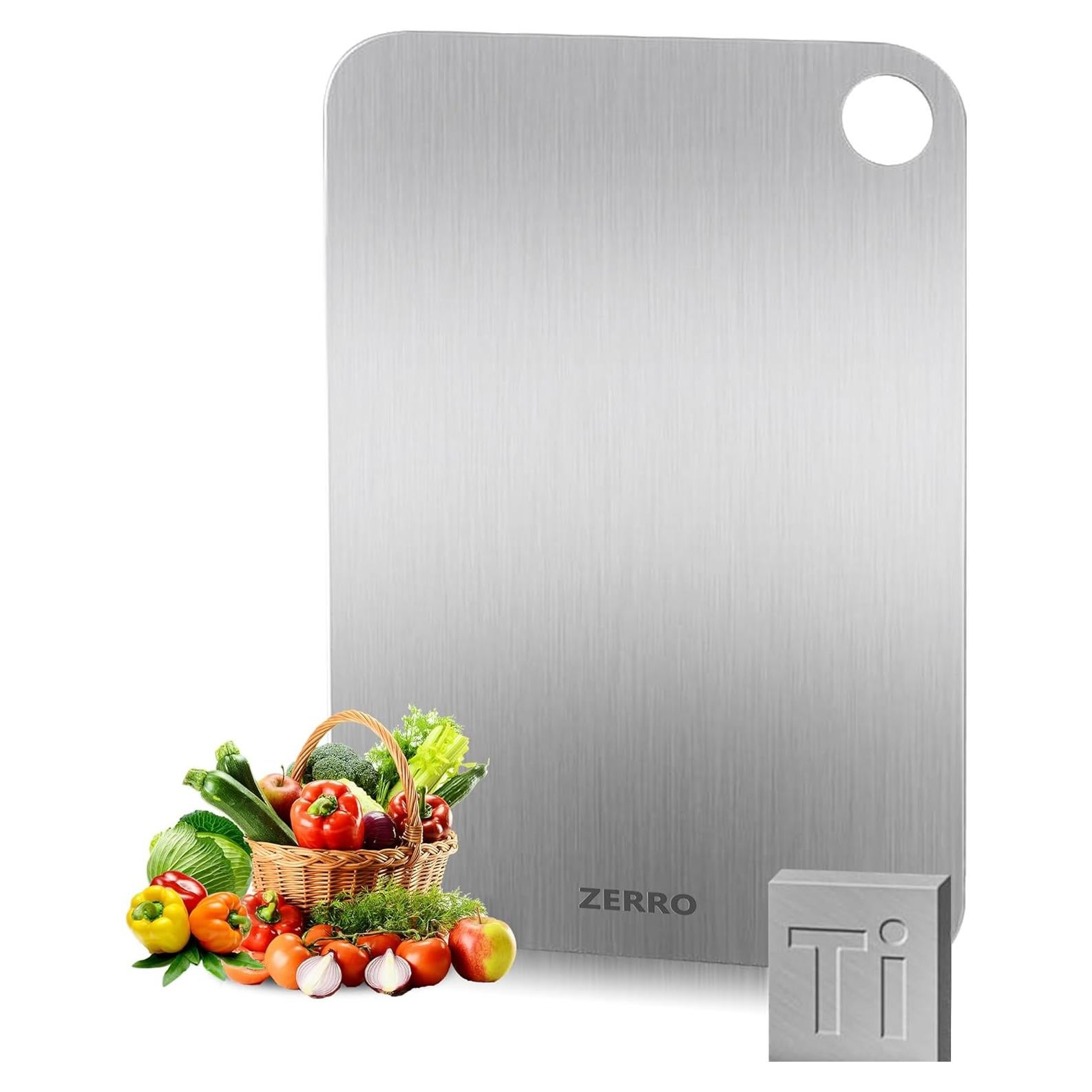 Tabla de Cortar de Titanio ZERRO 29x20 cm Higiénica y Duradera