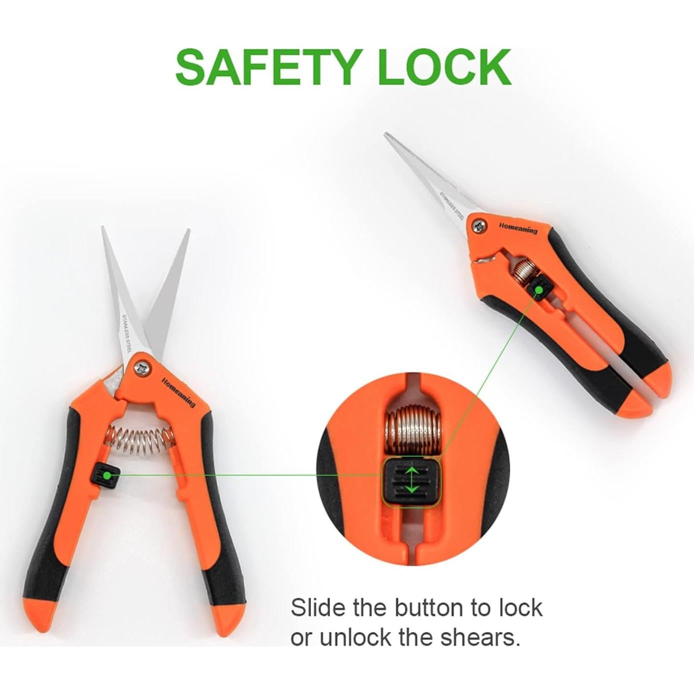 Tijeras de podar HOMEANING 12PCS con cuchillas de titanio