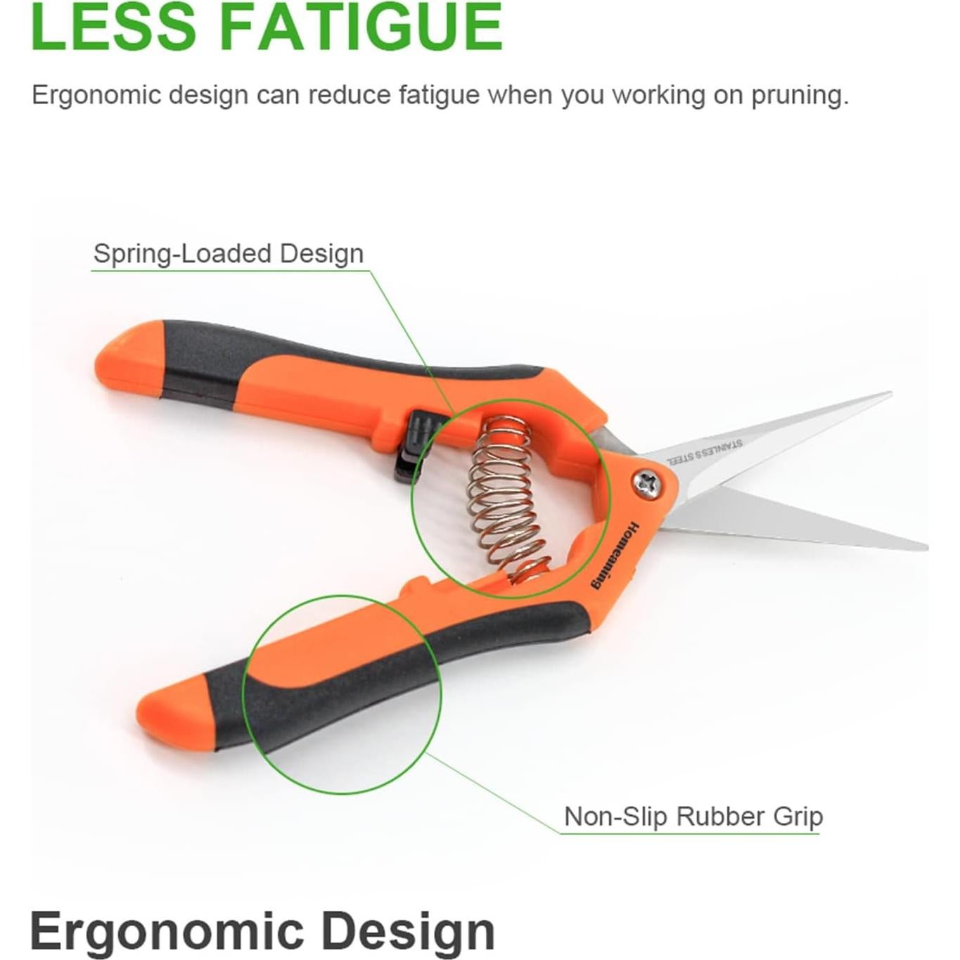 Tijeras de podar HOMEANING 12PCS con cuchillas de titanio