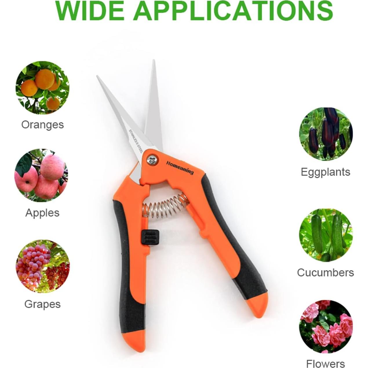 Tijeras de podar HOMEANING 12PCS con cuchillas de titanio