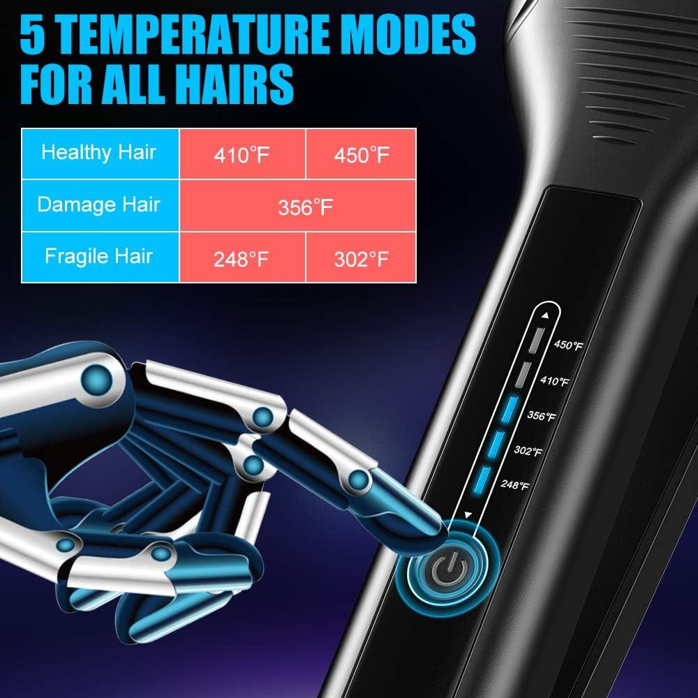 Plancha de Pelo Profesional BCWAY Titanio Flotante 5 Temperaturas