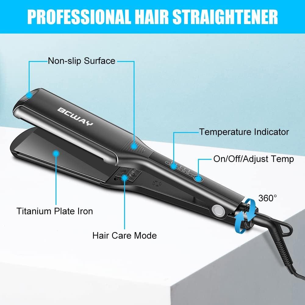Plancha de Pelo Profesional BCWAY Titanio Flotante 5 Temperaturas