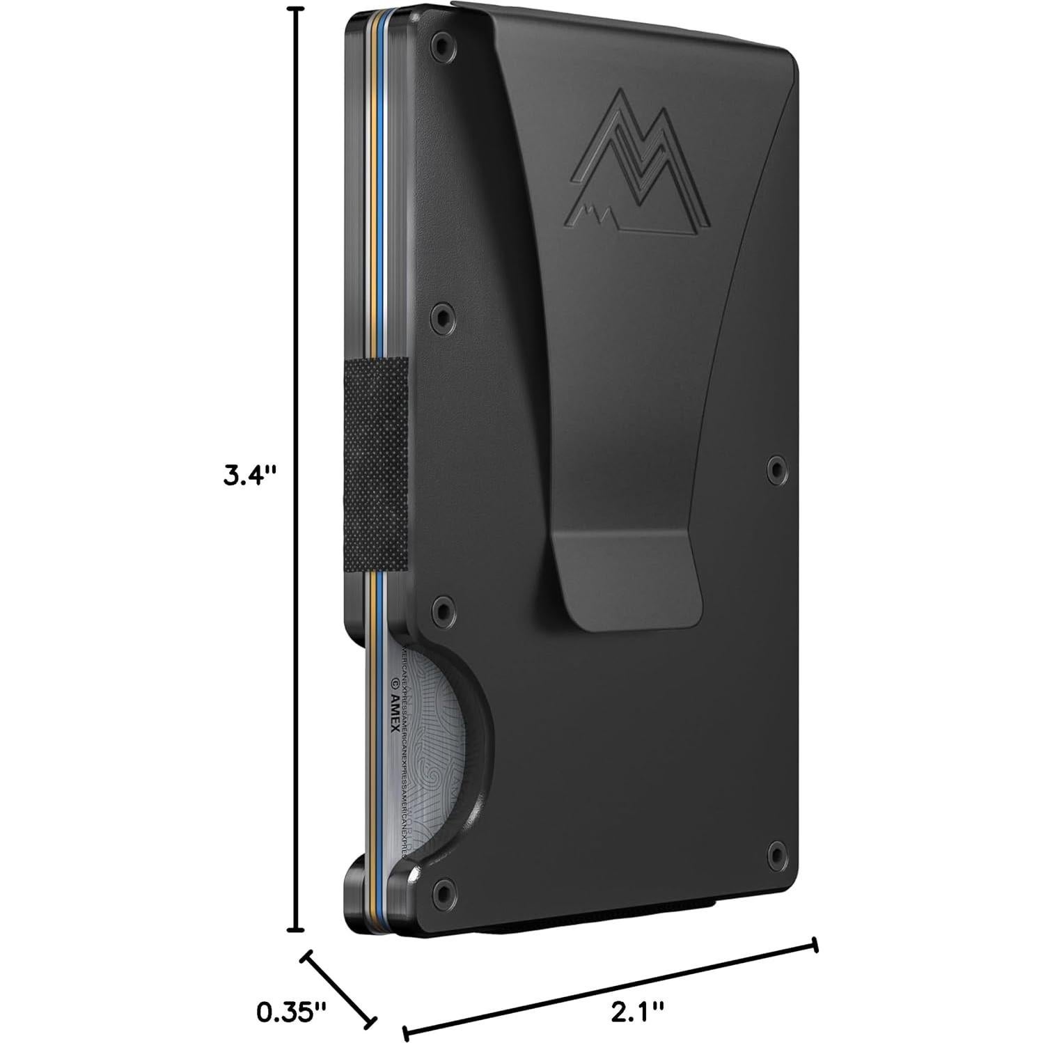 Billetera Minimalista Mountain Voyage Co RFID Titanio Negro