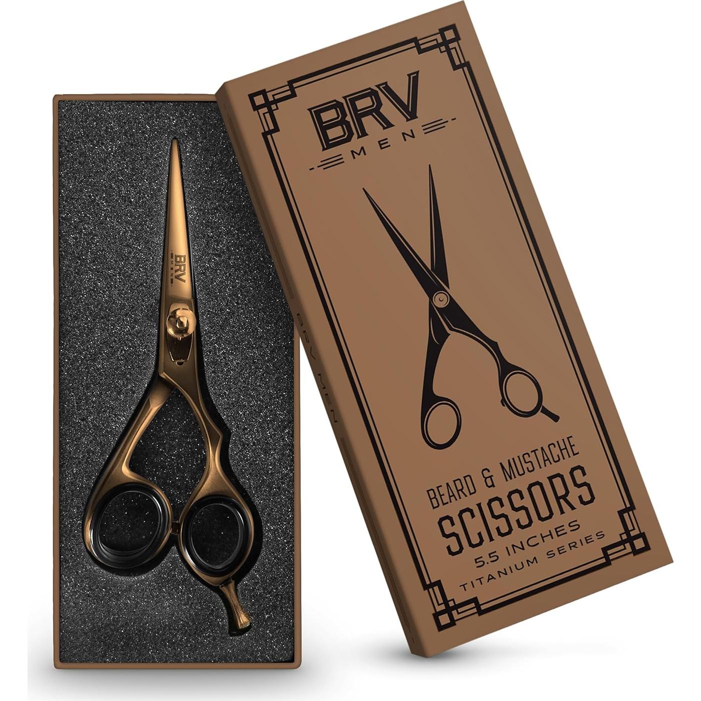 Tijeras para Vello Facial BRV MEN - Titanio 13.97 cm