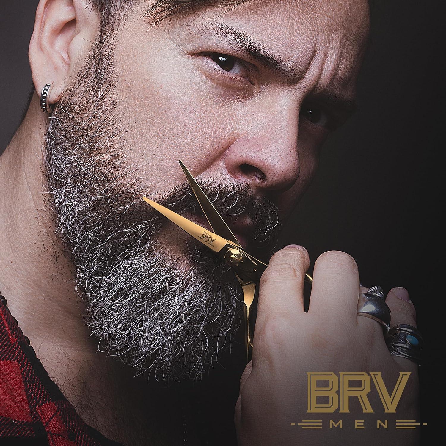 Tijeras para Vello Facial BRV MEN - Titanio 13.97 cm