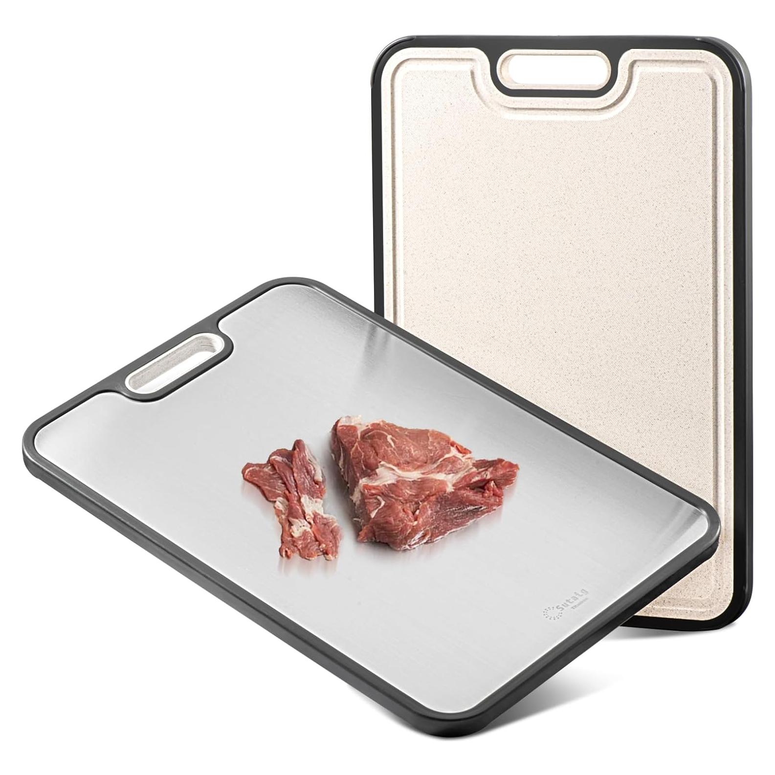 Tabla de Cortar Sutaig 45.7x30.5 cm Titanio y PP Antideslizante