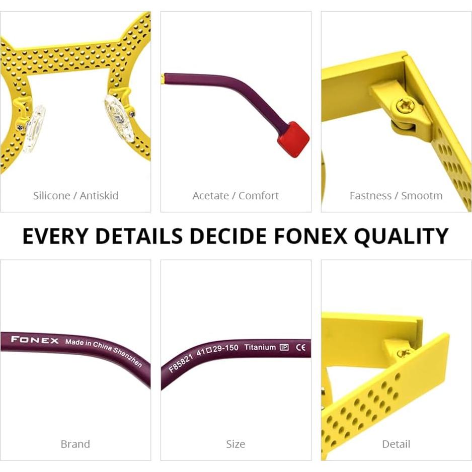 Montura de Gafas de Titanio Puro Coloridas Unisex F85749