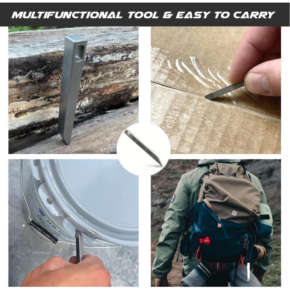 Barra de Palanca de Titanio EDC - Multiherramienta Compacta