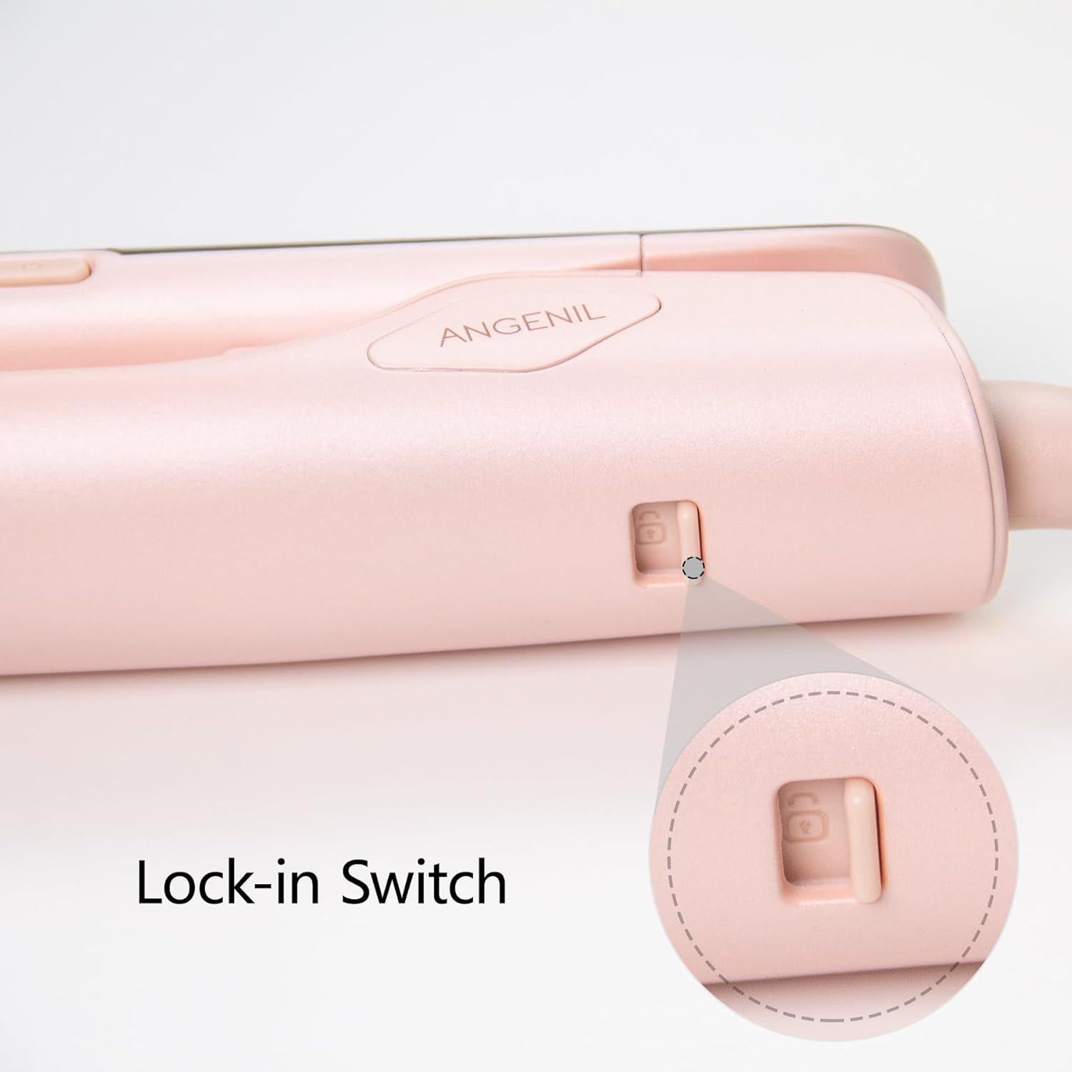 Plancha de Cabello Profesional Angenil 1.75" Titanio 2 en 1