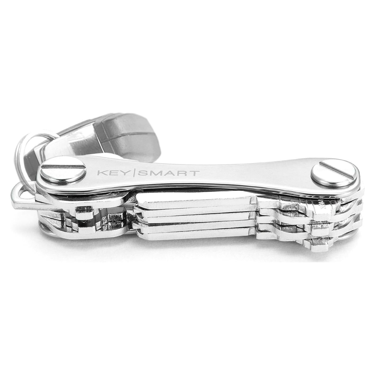 KeySmart Clásico - Organizador de Llaves Titanio (hasta 14 llaves)