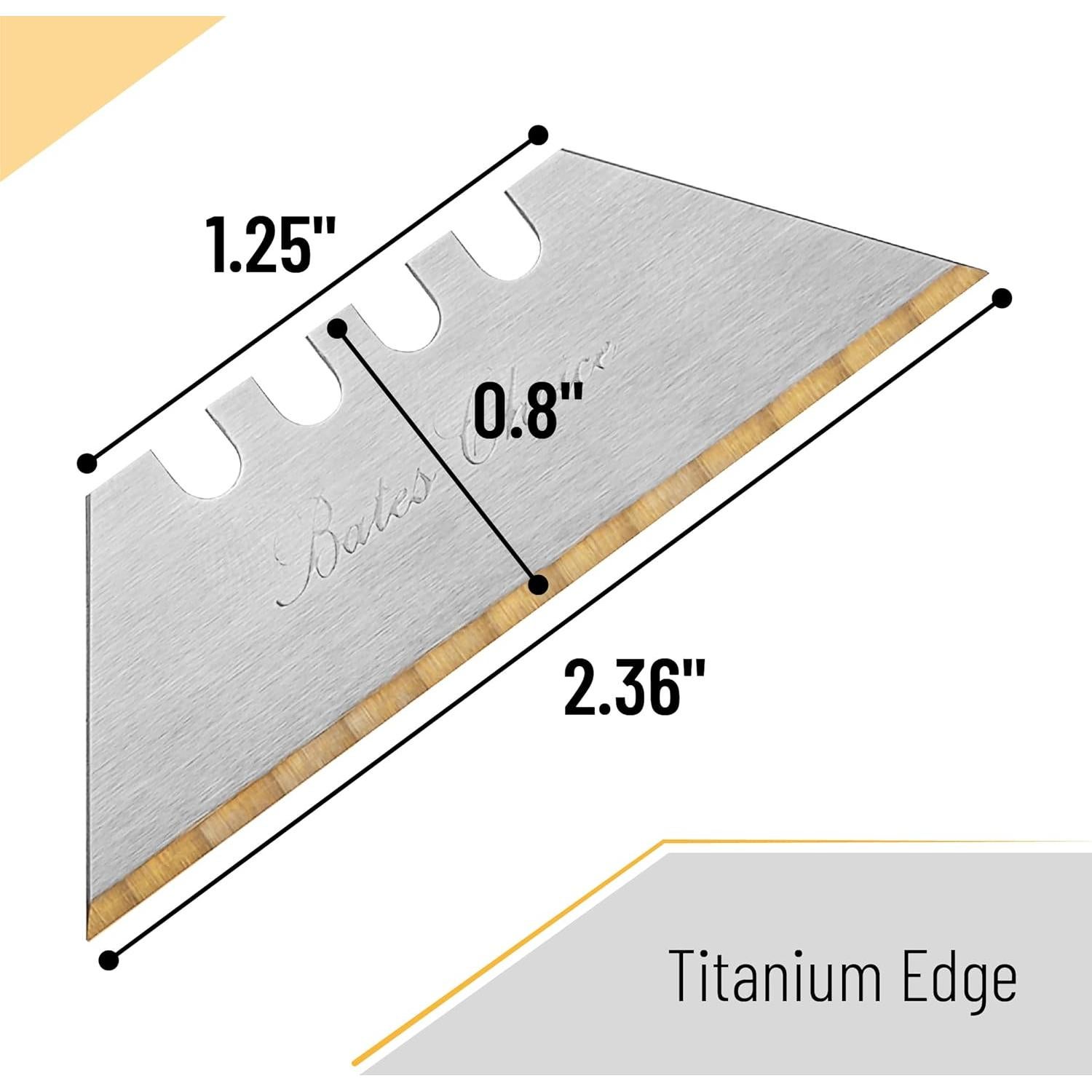 Cuchillas Utilitarias Bates de Titanio, Paquete de 40 Piezas