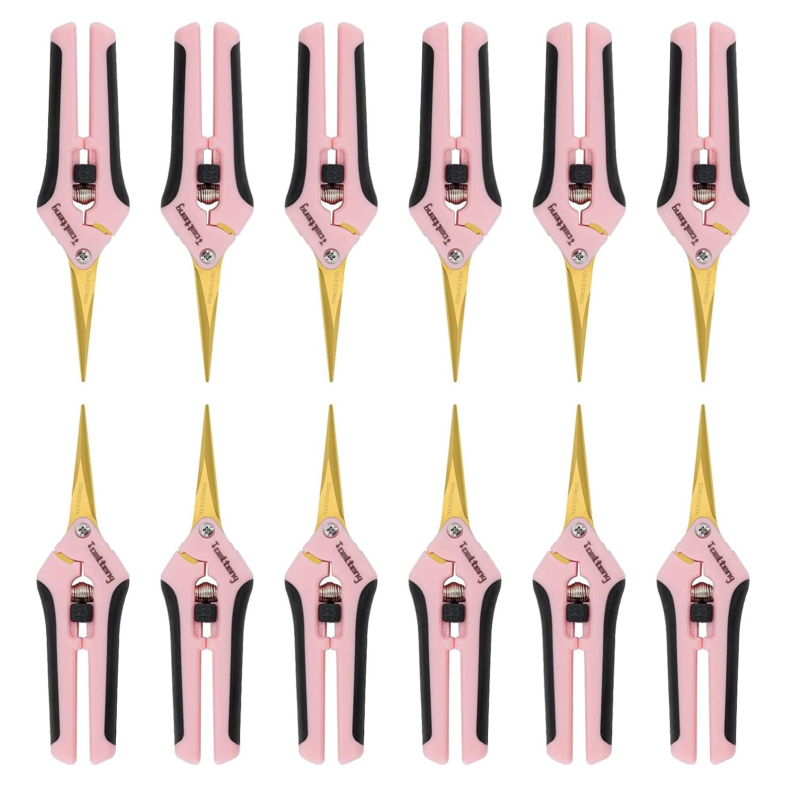 Tijeras de Podar TOOLTENG Rosa 12 Paquetes Cuchilla Curvada