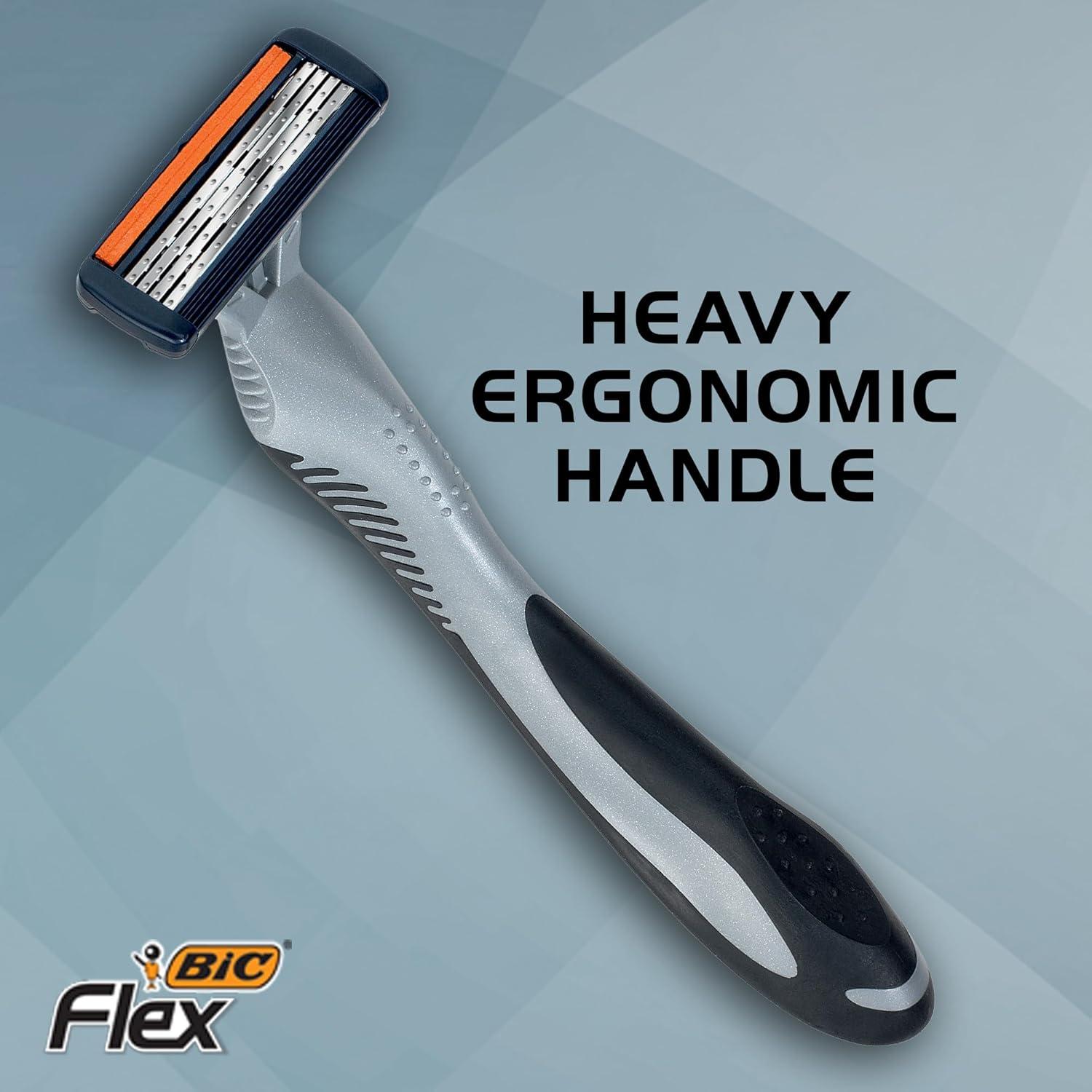 BIC Flex 4 Sensitive Titanium - 8 Maquinillas Desechables para Hombres