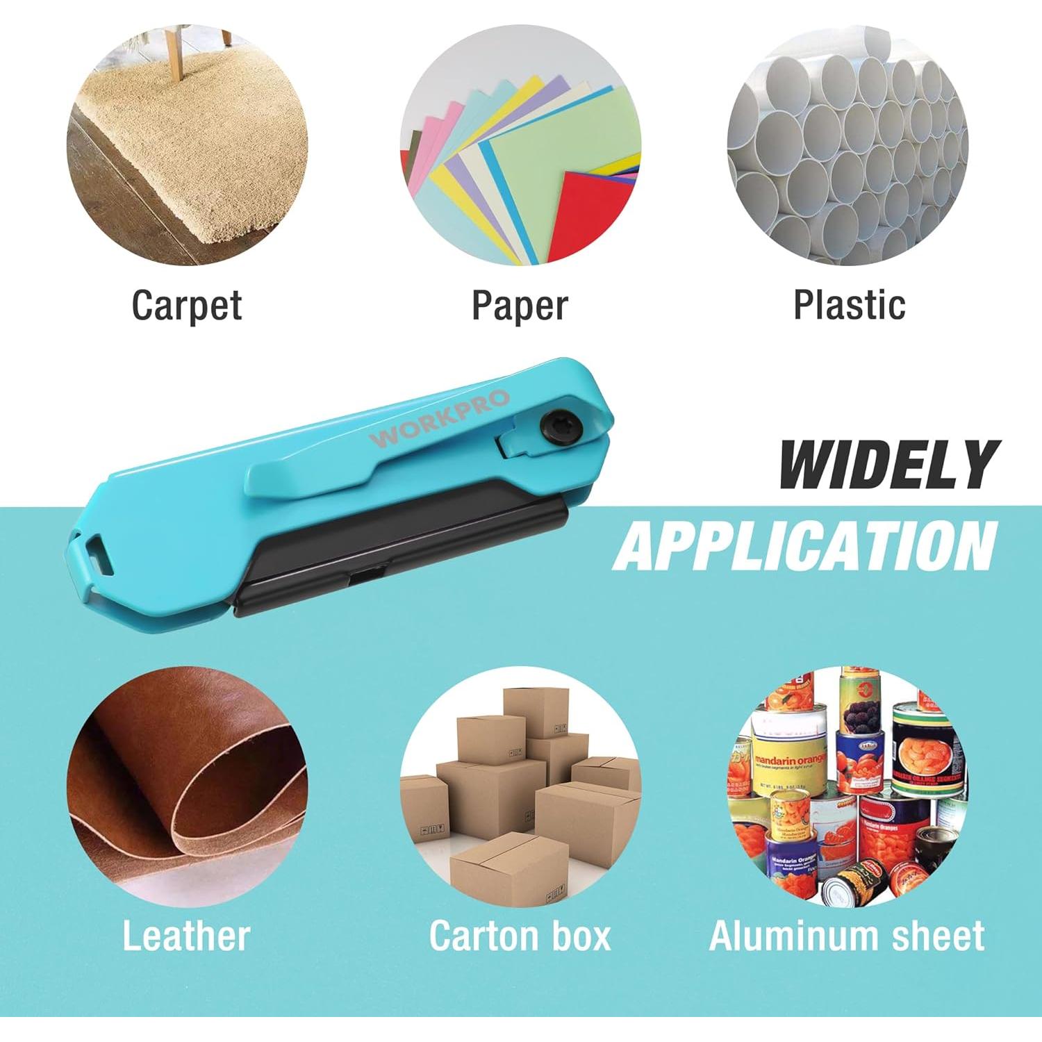 Cuchillo Utility Plegable WORKPRO EDC Acero Inoxidable 8.4cm