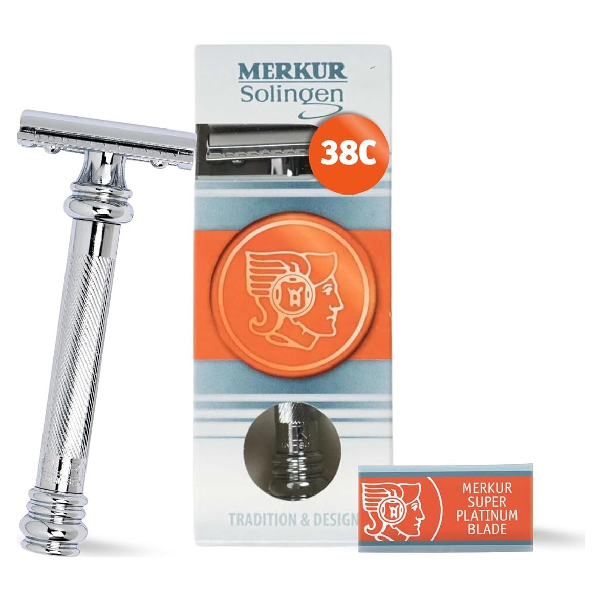 Maquinilla de Afeitar Doble Filo Merkur 38C Cromo Brillante