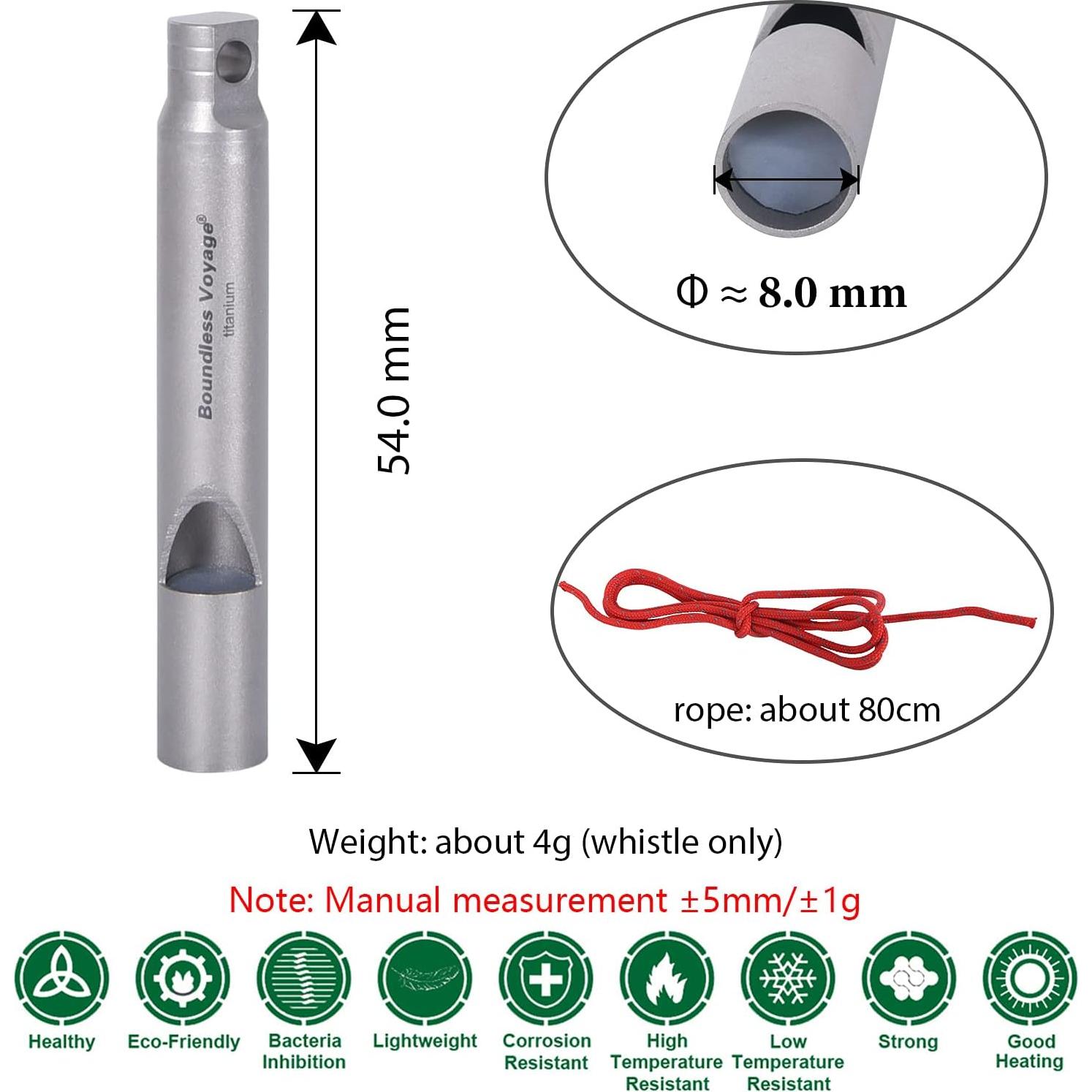 Silbato de Emergencia Titanio Boundless Voyage Ti9010O