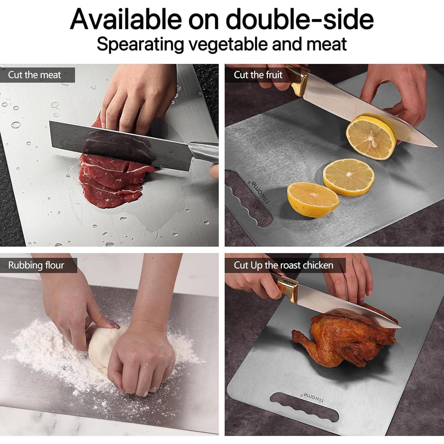 Tabla de Cortar de Titanio Riwome 45.72x30.48 cm A Prueba de Lavavajillas