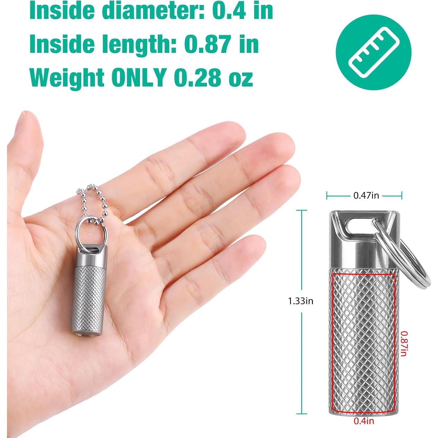 Contenedor de Píldoras Mini Opret de Titanio Impermeable 10mm
