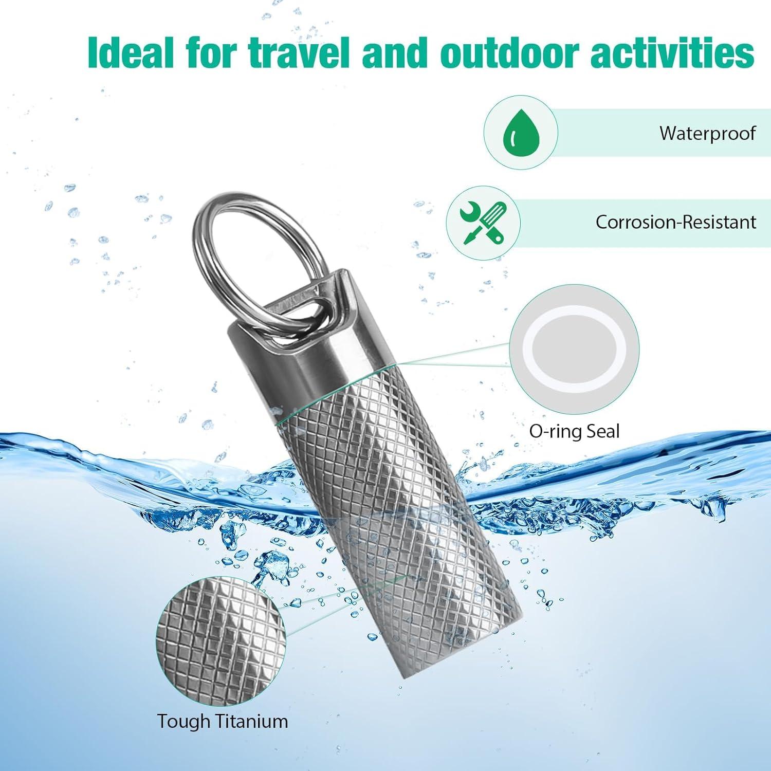 Contenedor de Píldoras Mini Opret de Titanio Impermeable 10mm