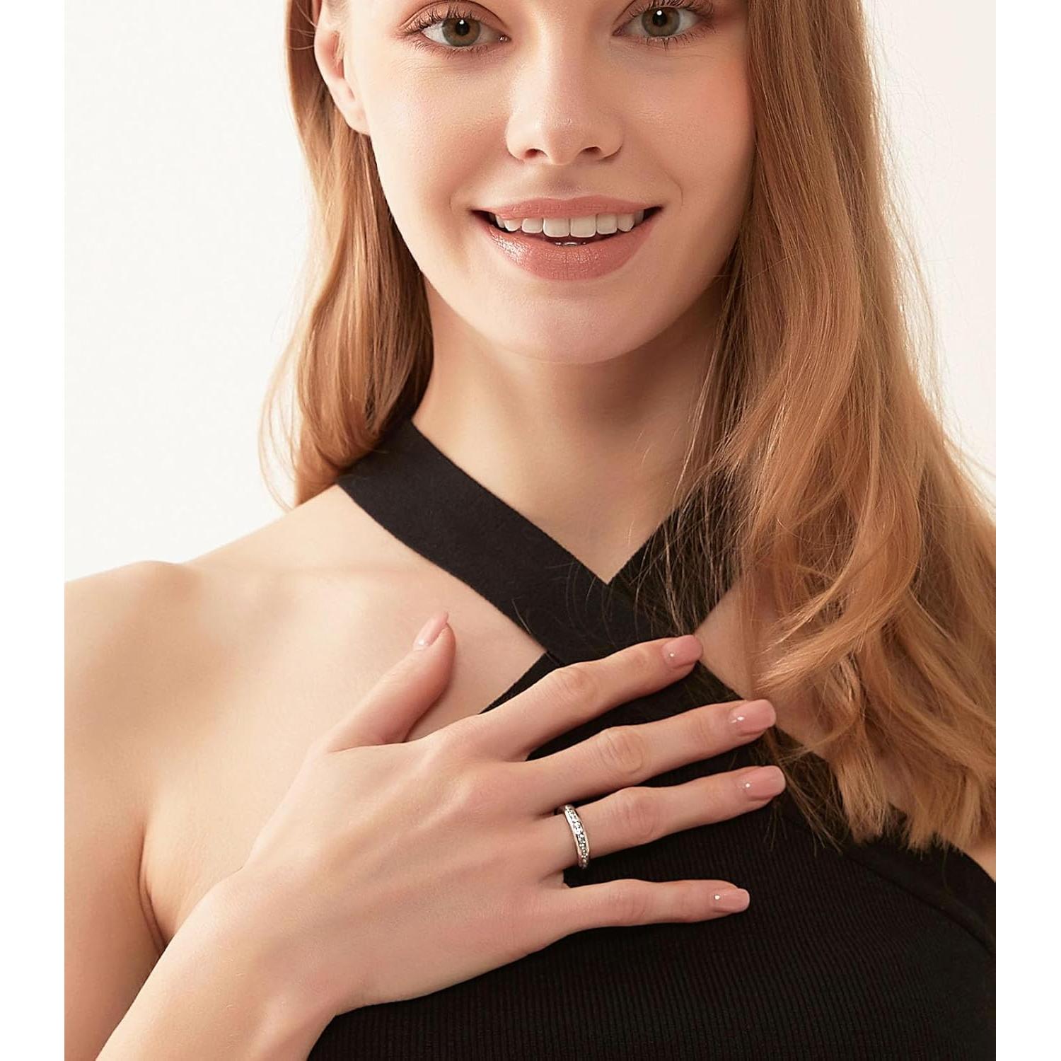 Anillo de Titanio TIGRADE 4mm 5mm 6mm con Circonita Talla 3 a 13.5