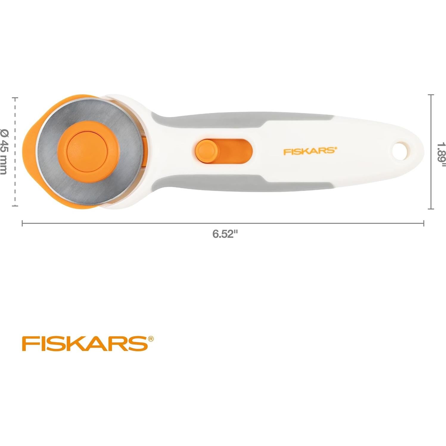Cortador Rotativo Fiskars 45 mm con Cuchilla de Titanio