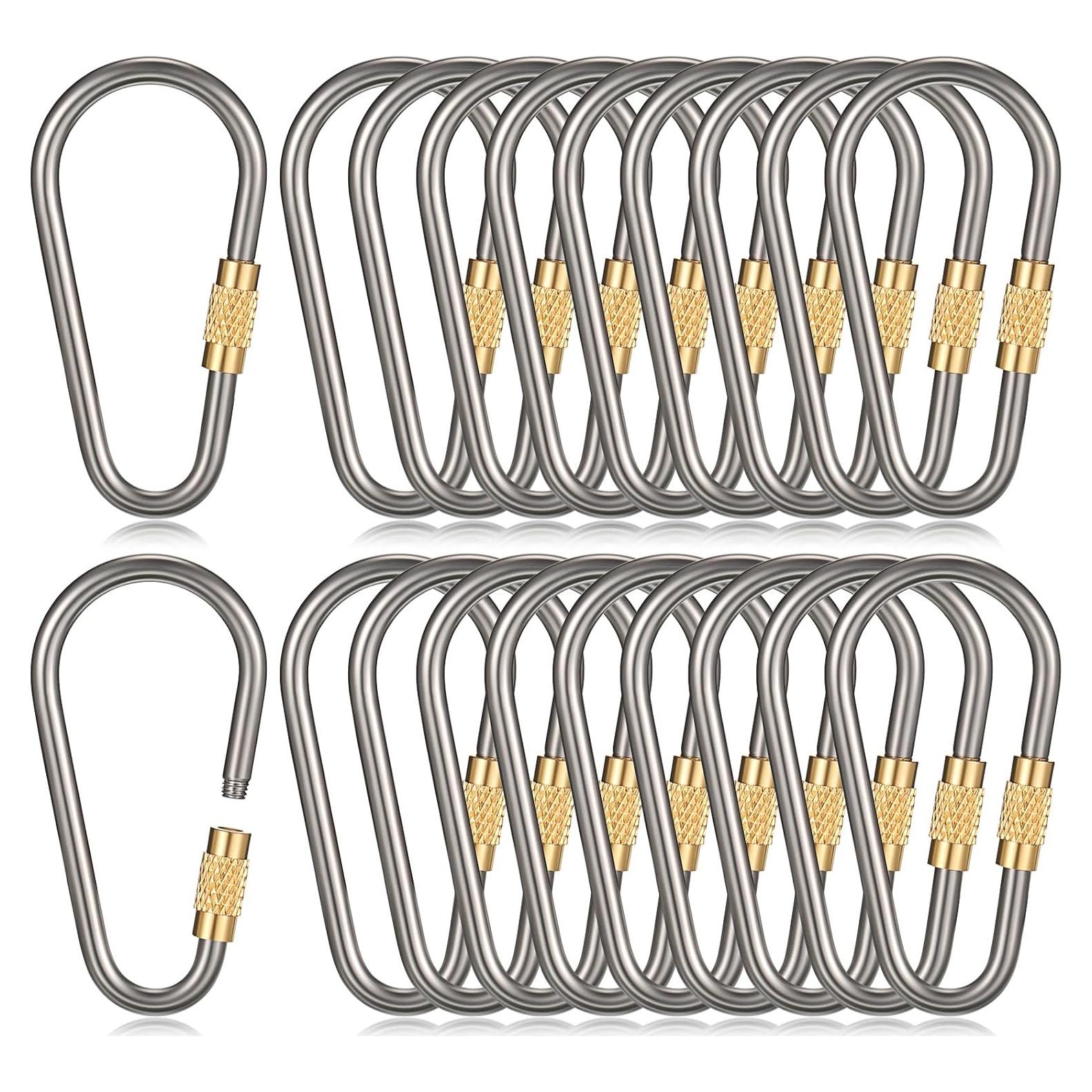 Clips de bloqueo en miniatura Skylety de titanio - 20 piezas