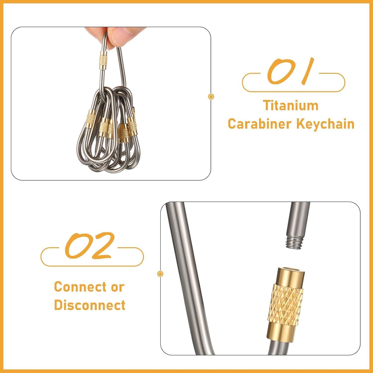 Clips de bloqueo en miniatura Skylety de titanio - 20 piezas