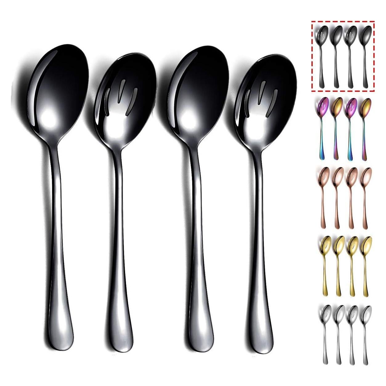 Juego de Servicio de Placas de Titanio Negro Kyraton - 4 Piezas