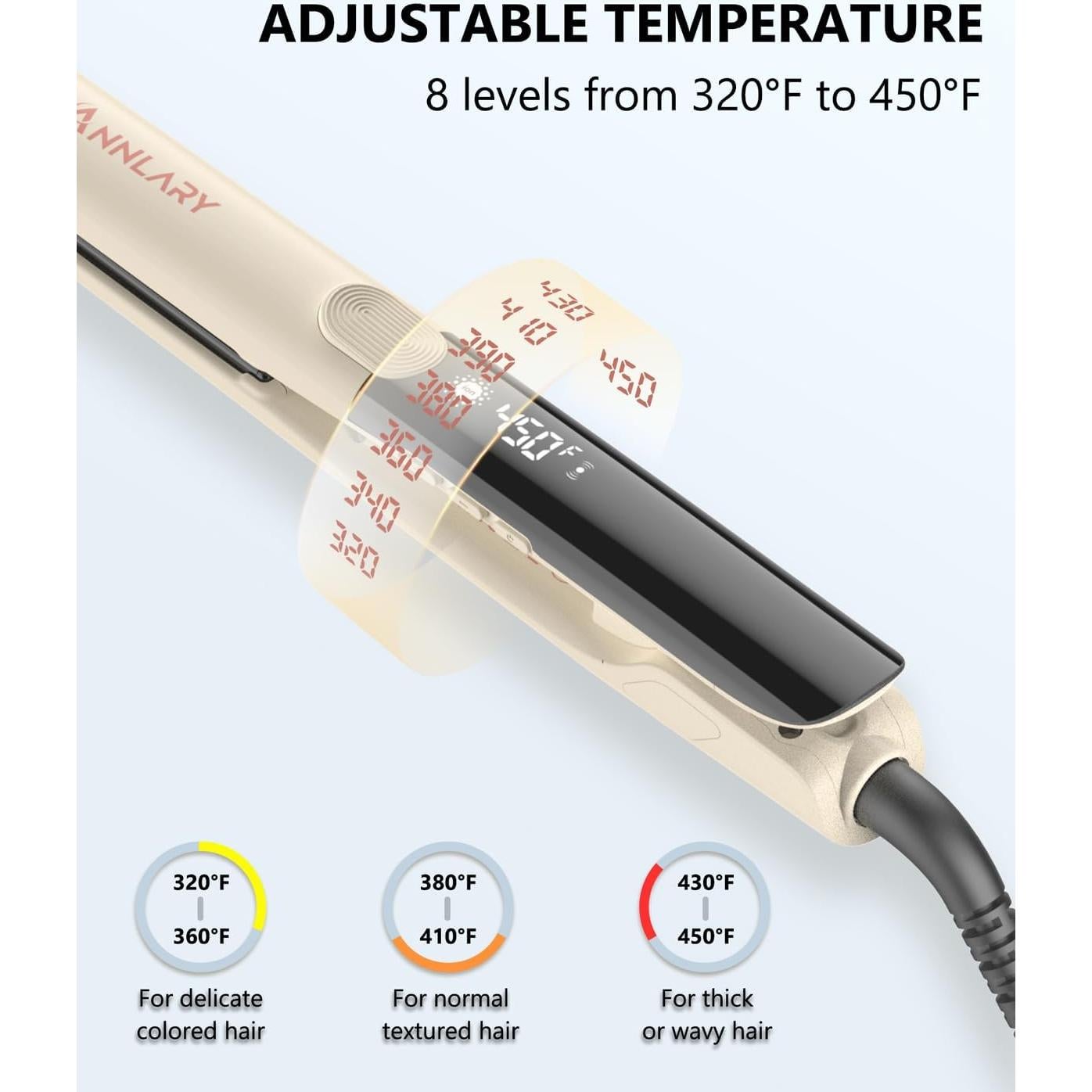 Plancha de Pelo ANNLARY 1 Pulgada Iónica Cerámica Doble Voltaje