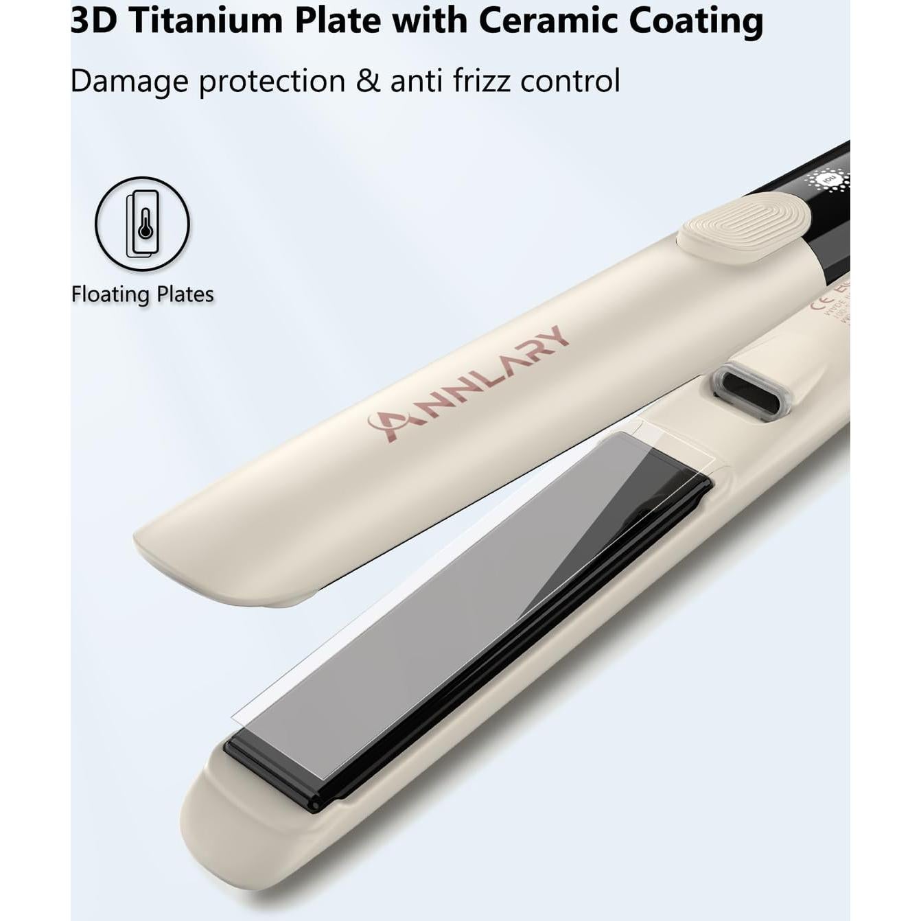 Plancha de Pelo ANNLARY 1 Pulgada Iónica Cerámica Doble Voltaje