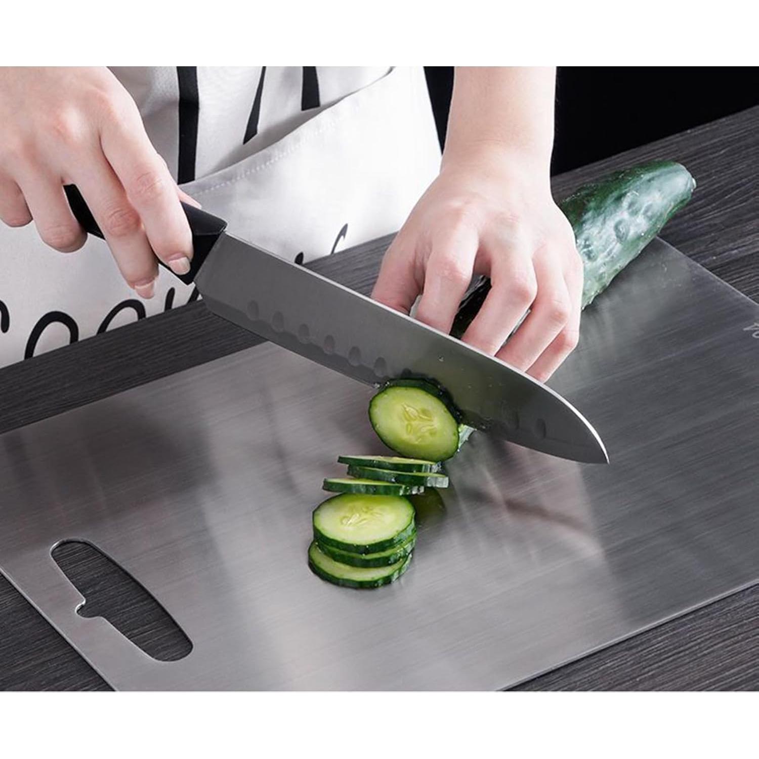 Tabla de Cortar de Titanio Genérica 34x22cm A Prueba de Lavavajillas