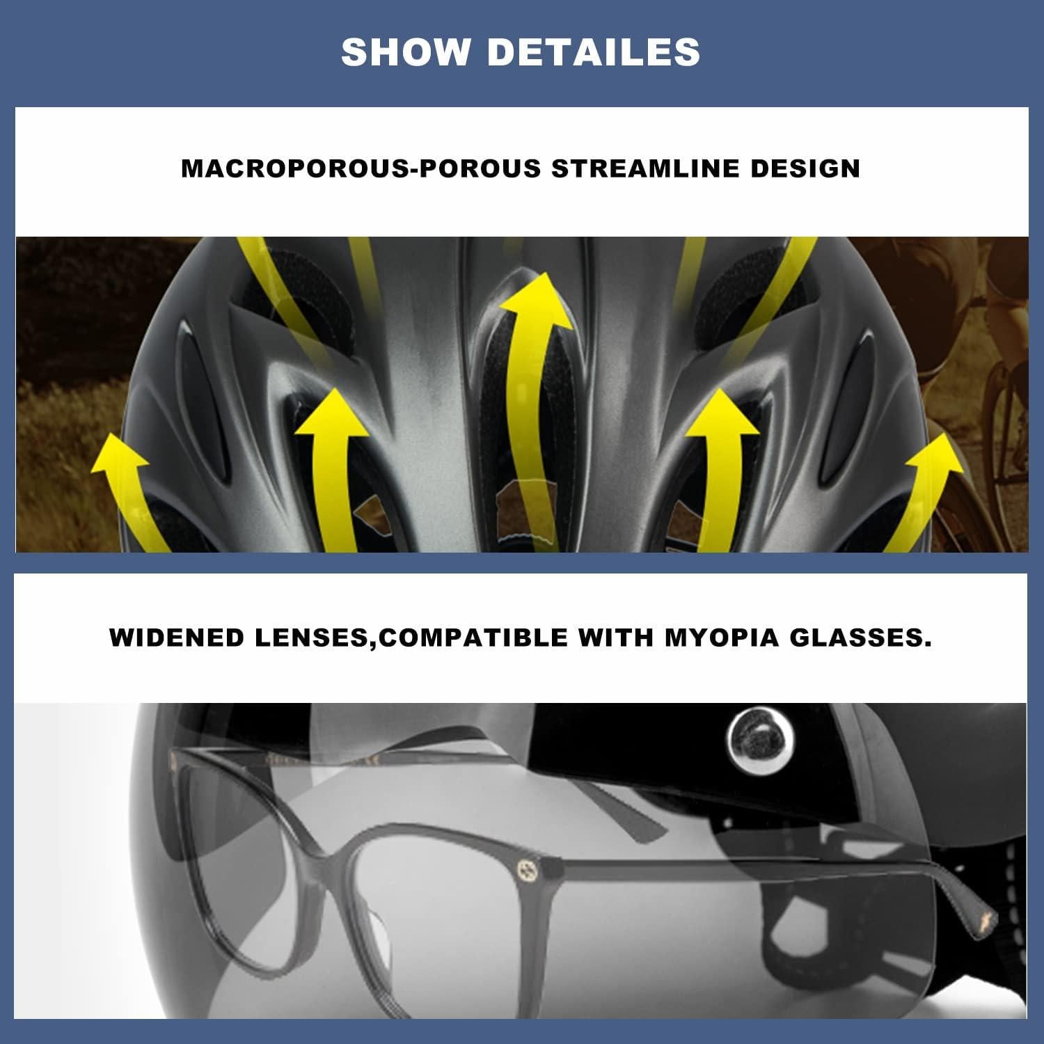 Casco de Bicicleta JEPOZRA Unisex Ajustable con Luz LED