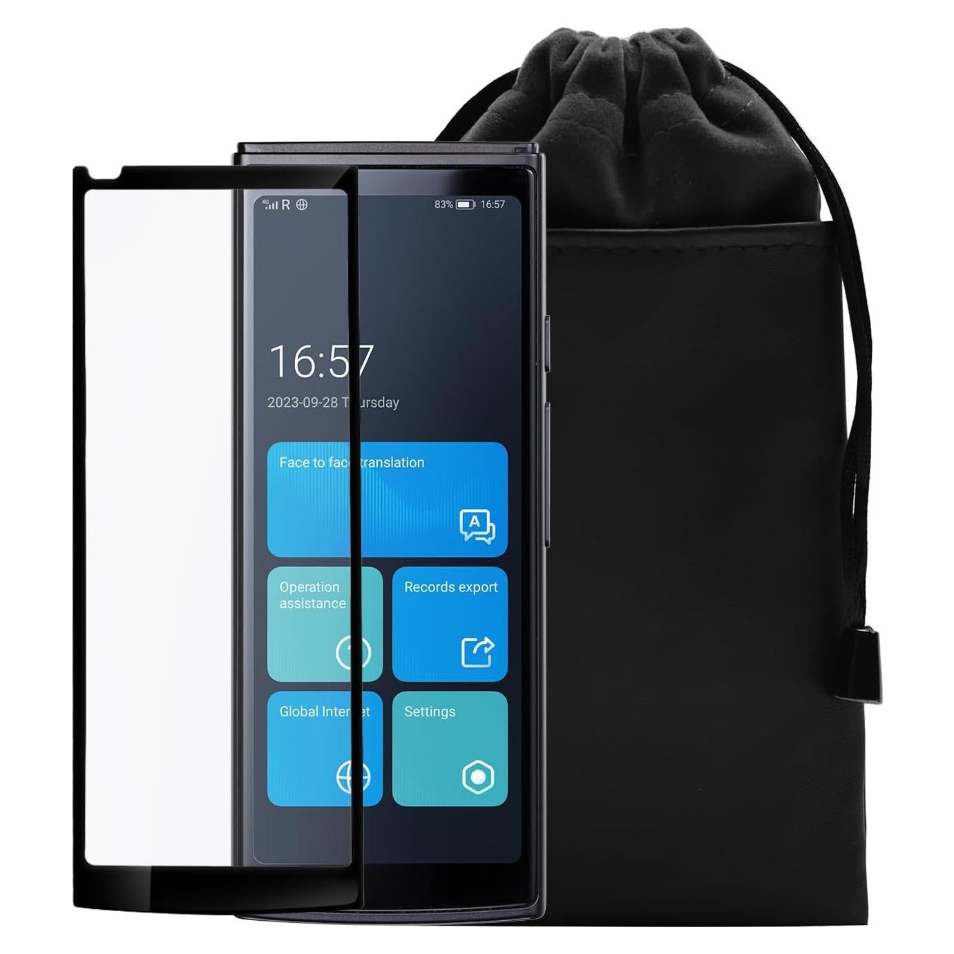 Language Translator Device，Velvet Bag，and Screen Protector