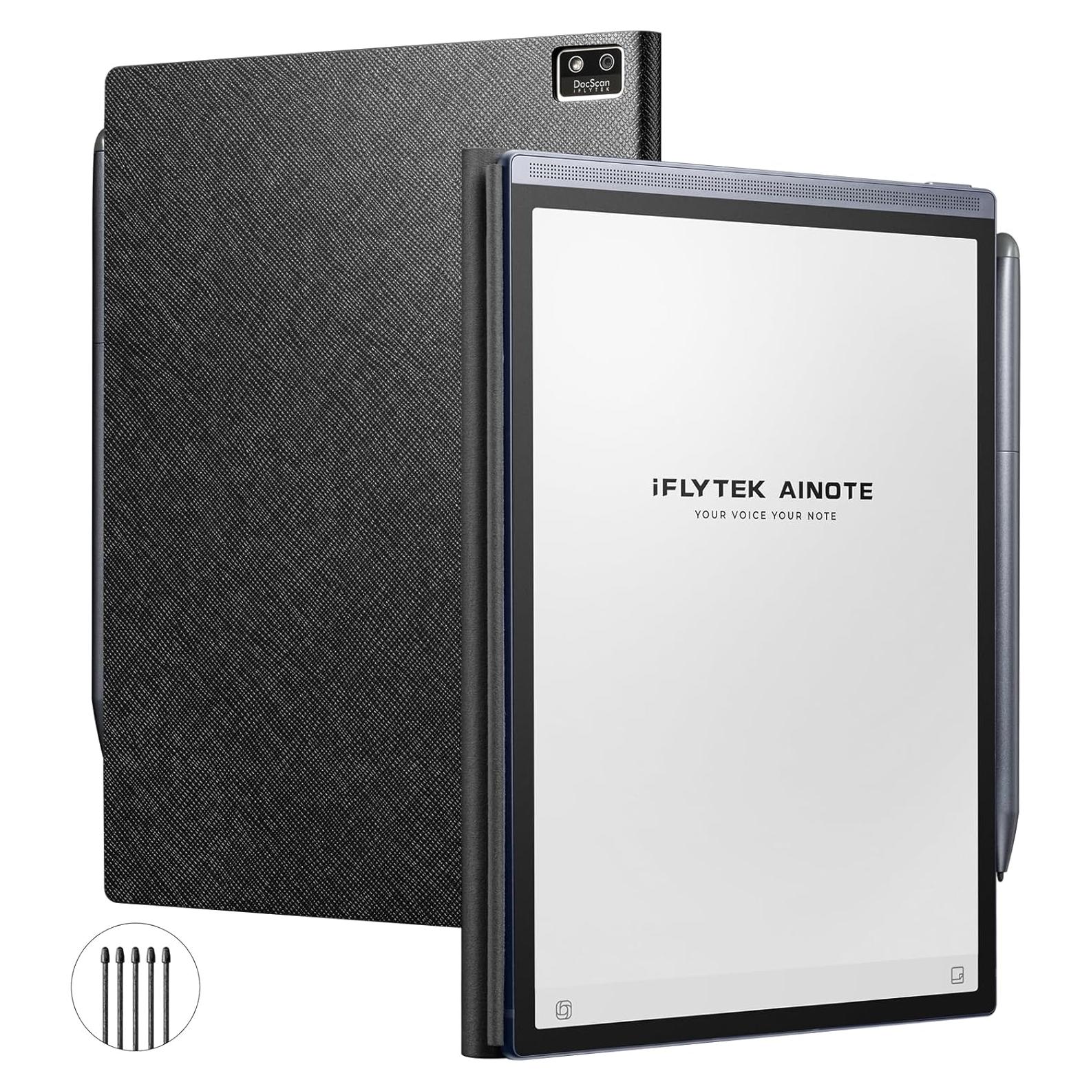 AINOTE Air 2 Combo,8.2-inch AI Note-Taking Tablet Writing Paper Tablet- Digital Notebook with Black Folio Case,Pen and 5Pcs Pen Refills