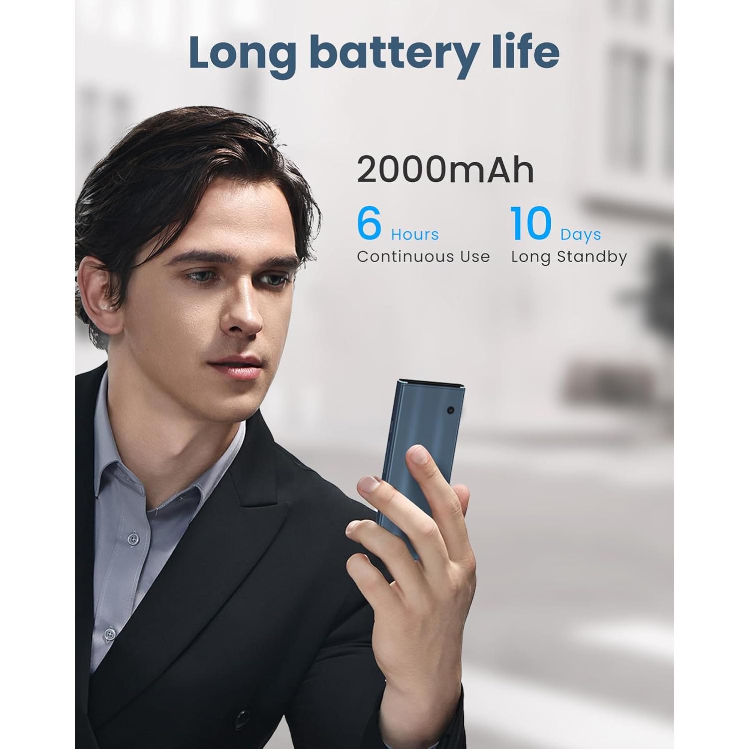 Language Translator Device Blue with Velvet Bag