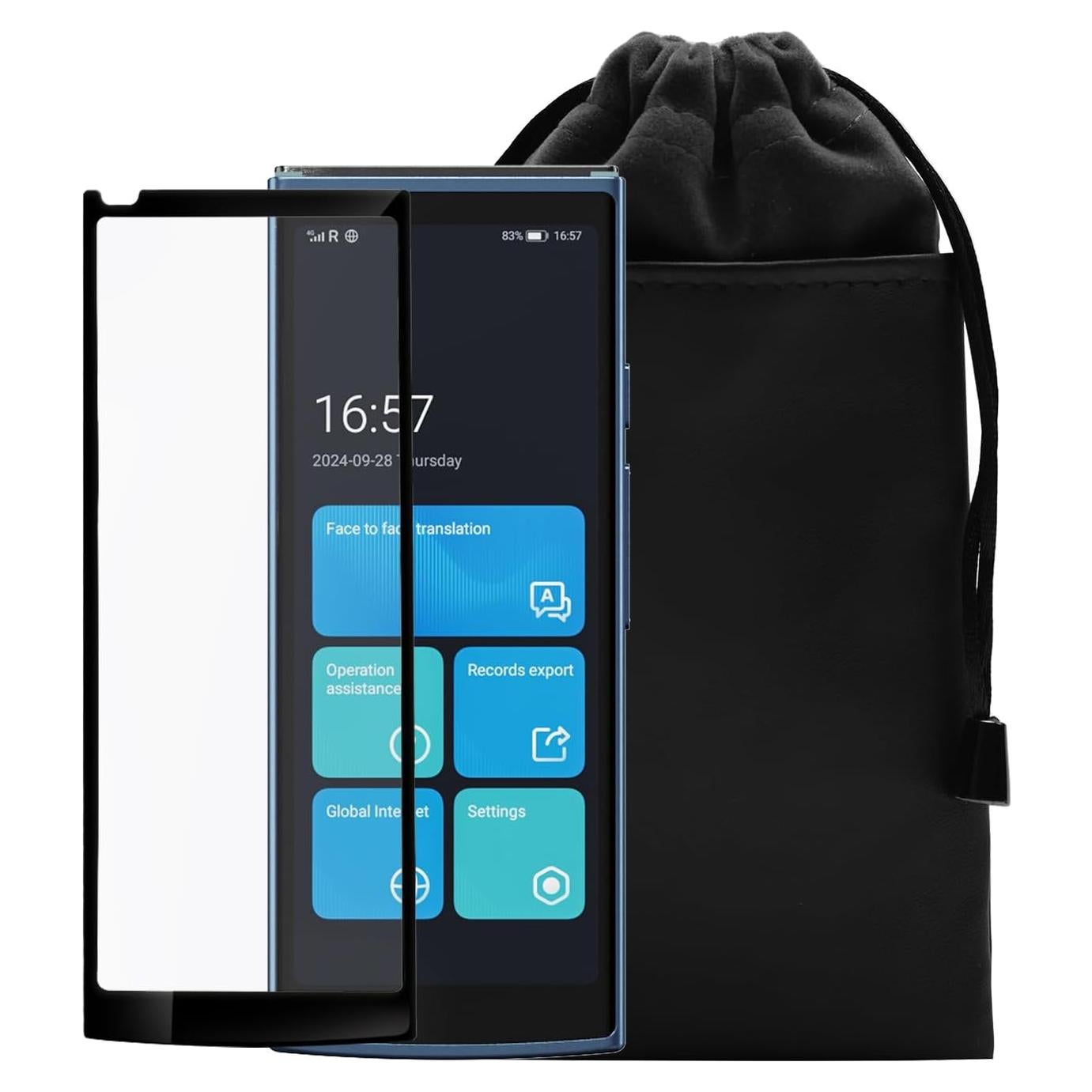 Traductor de Idiomas iFLYTEK Azul con Protector de Pantalla